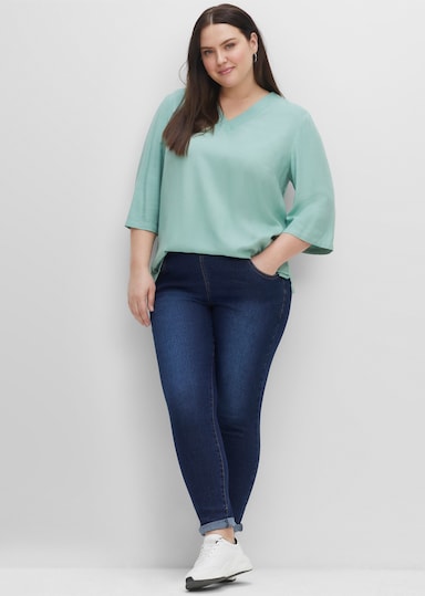 sheego Jeggings - dark blue denim