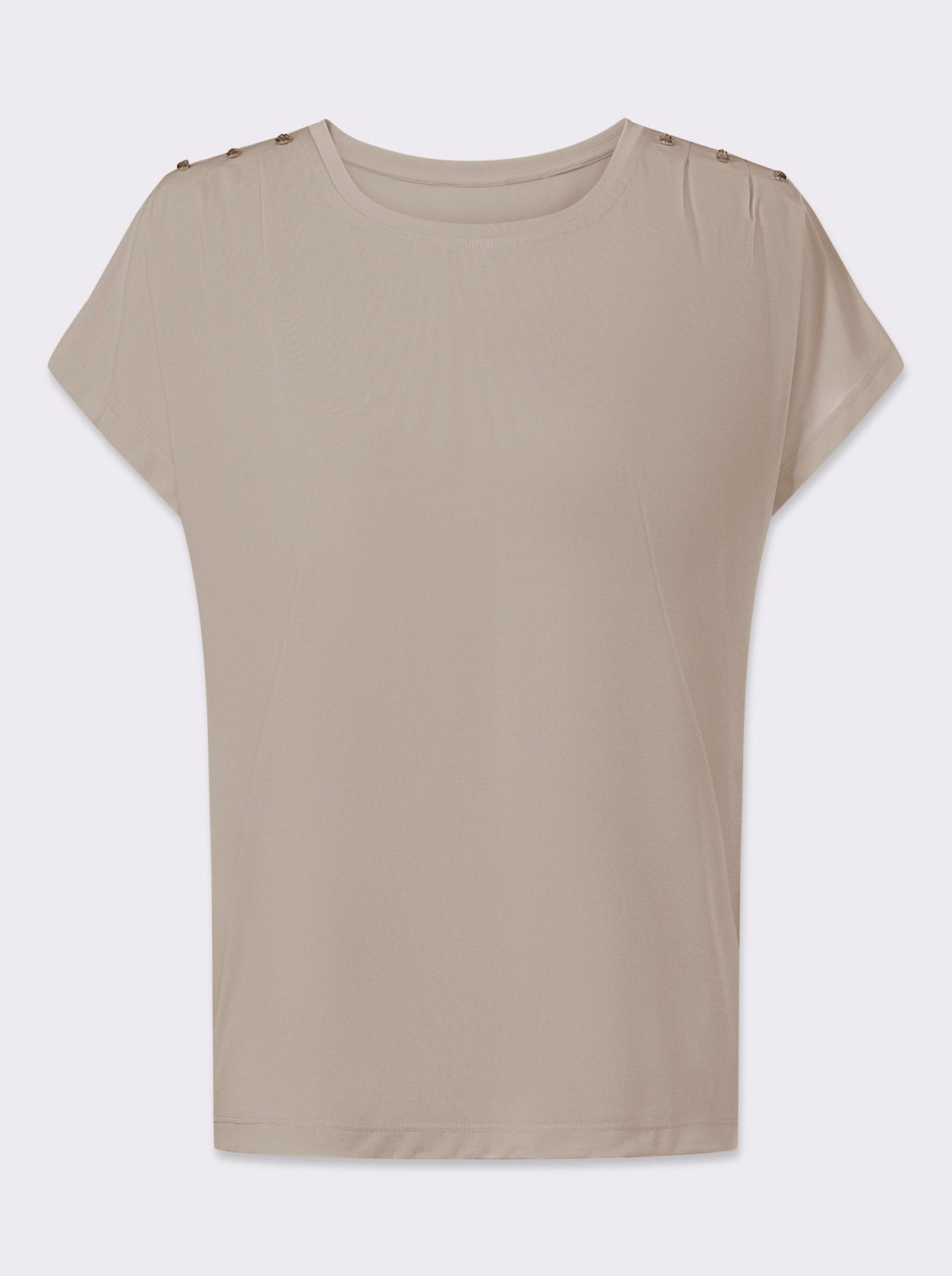 Rundhalsshirt - sesam