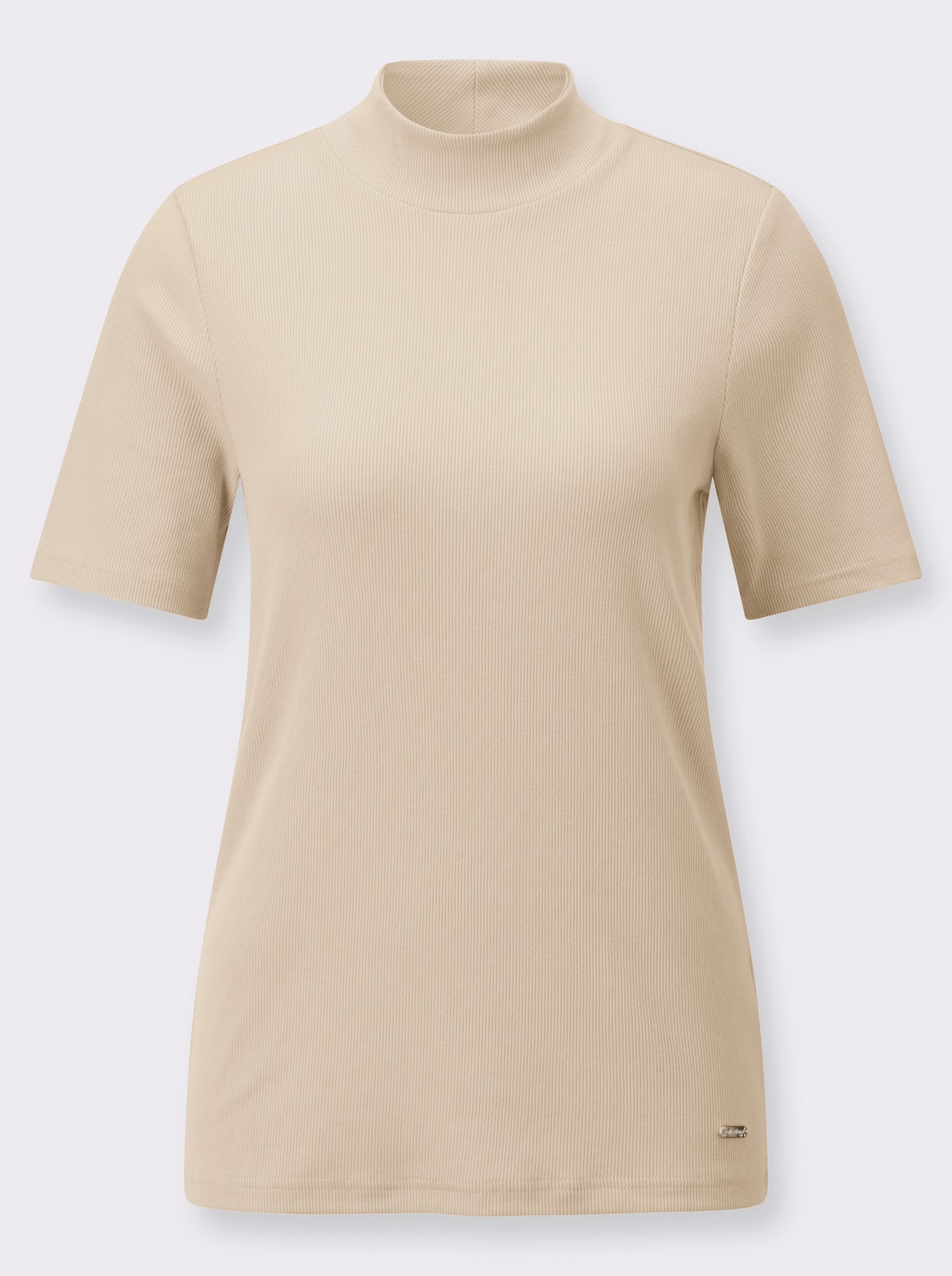 Stehkragenshirt - elfenbein