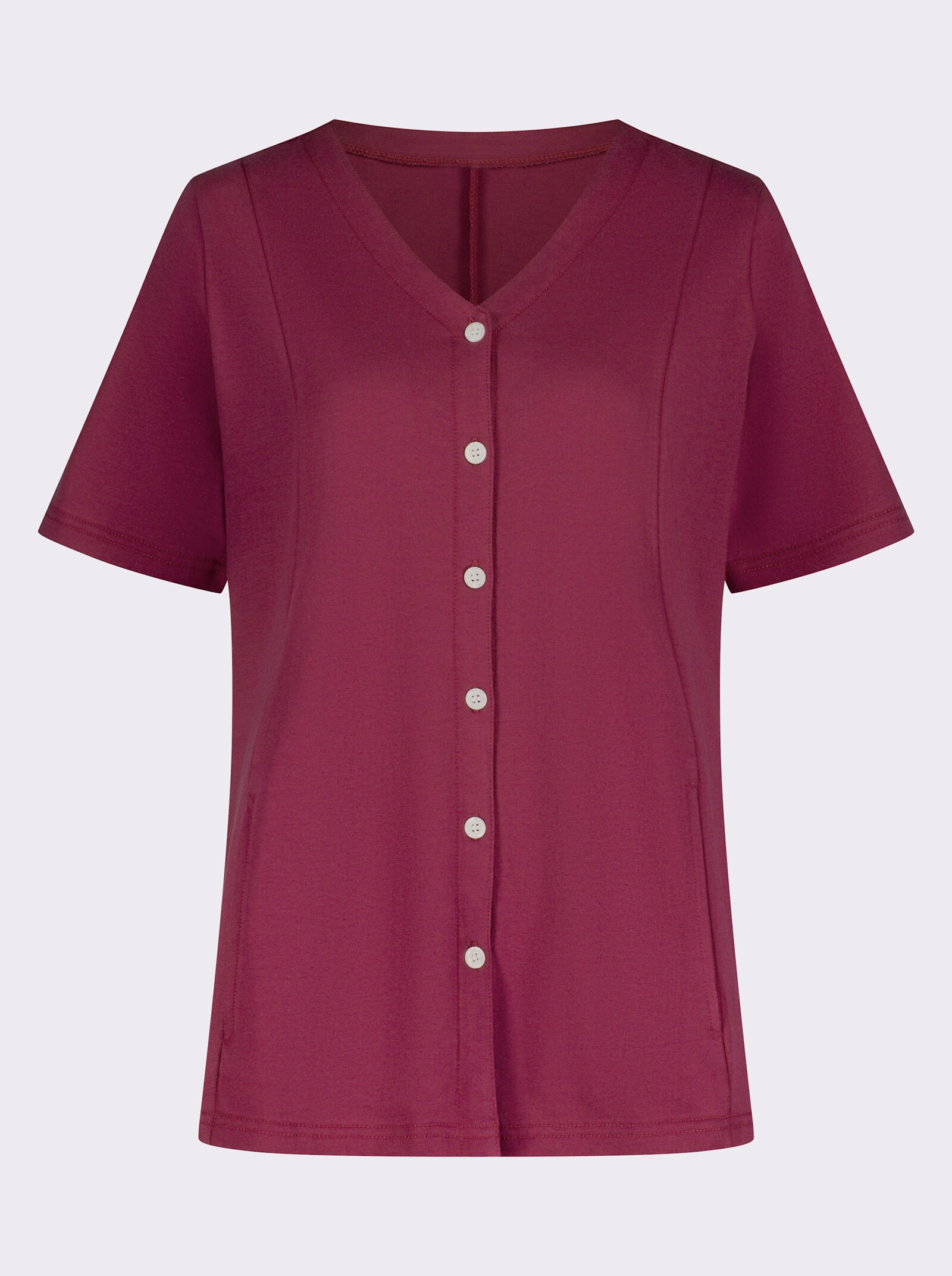 Shirtjacke in A-Form - malve