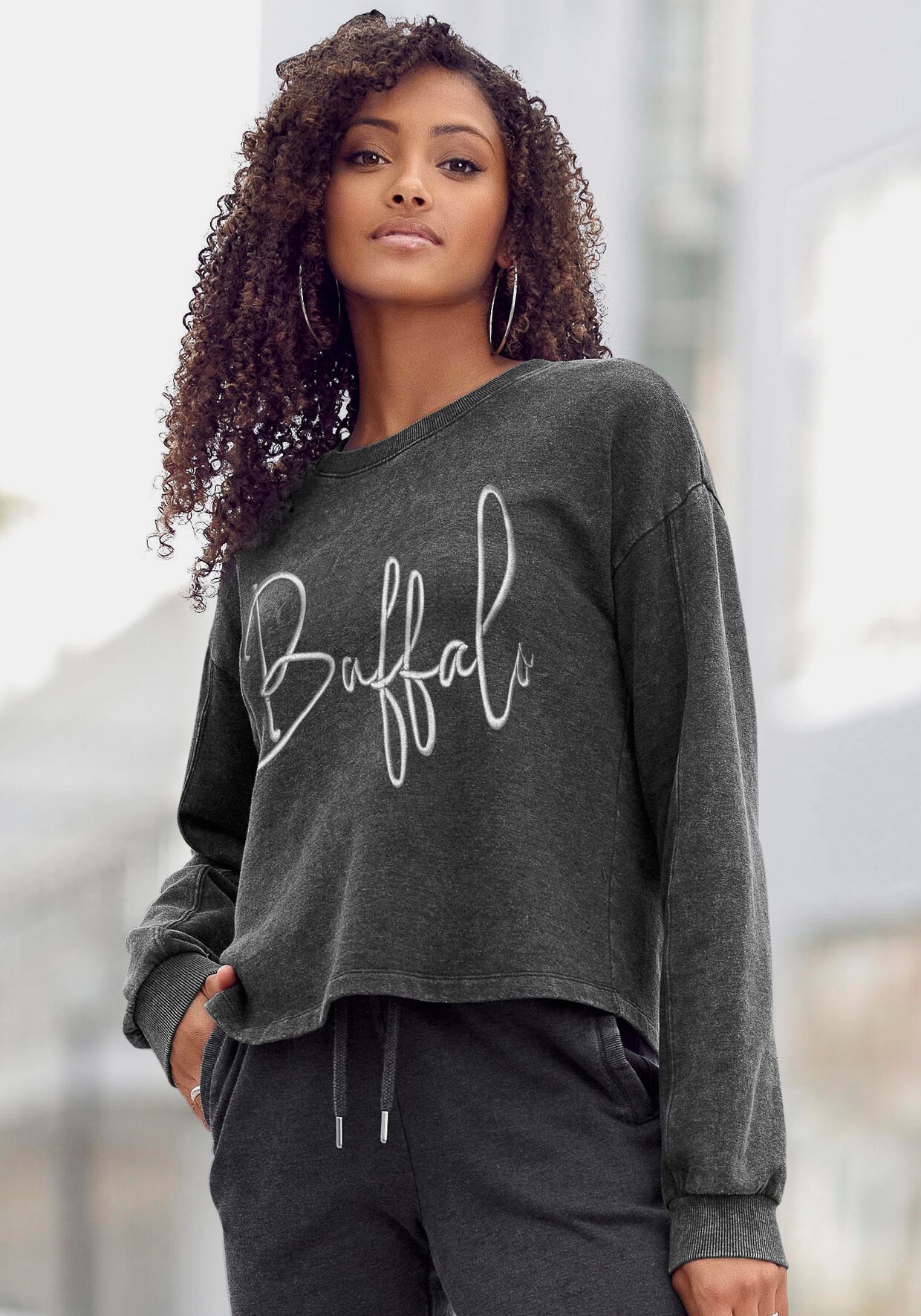 Buffalo Sweatshirt - schwarz