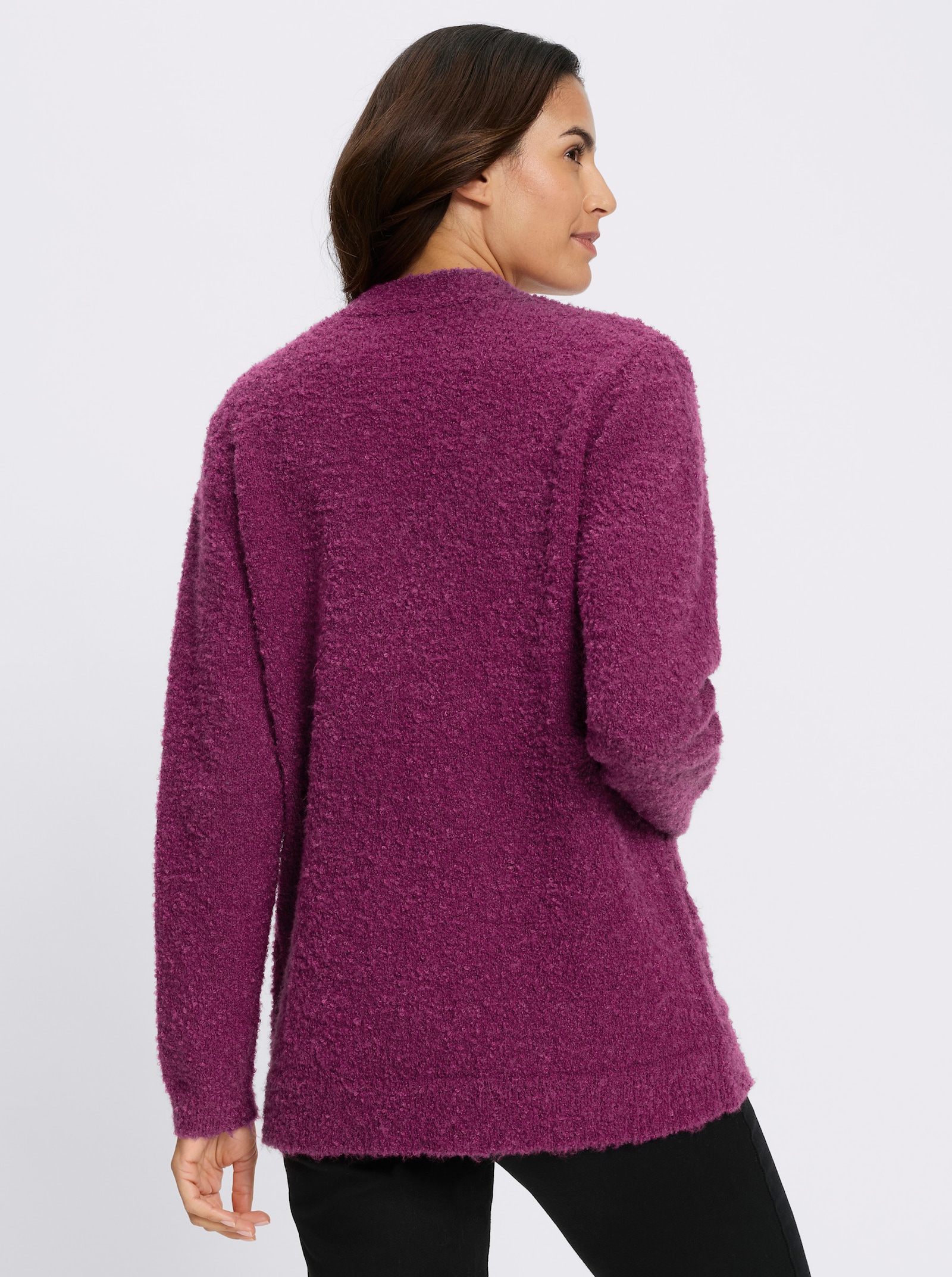 Strickjacke aus flauschigem Bouclé-Garn - erika