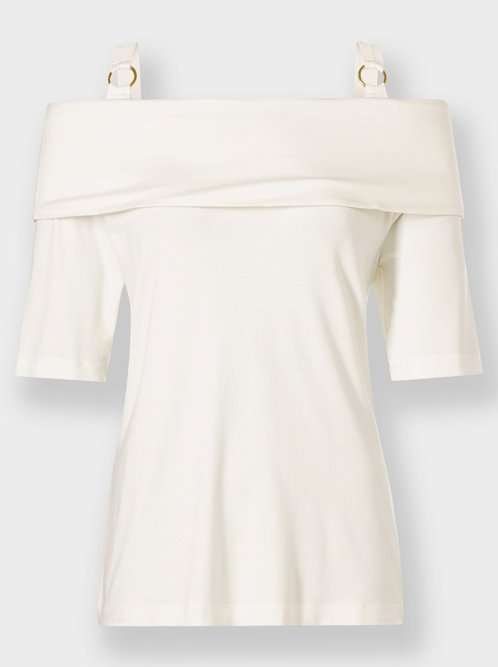 heine Carmenshirt met korte mouwen - ecru