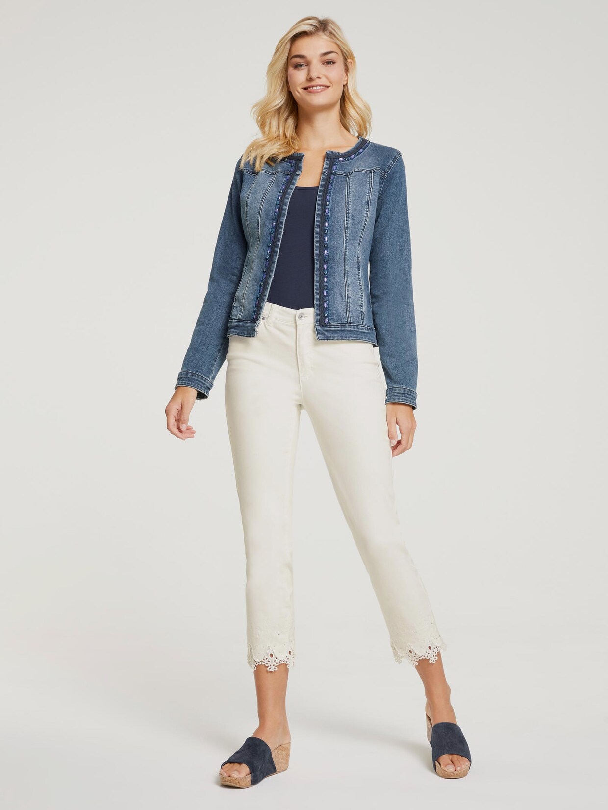 Linea Tesini Jeansjasje - blue denim