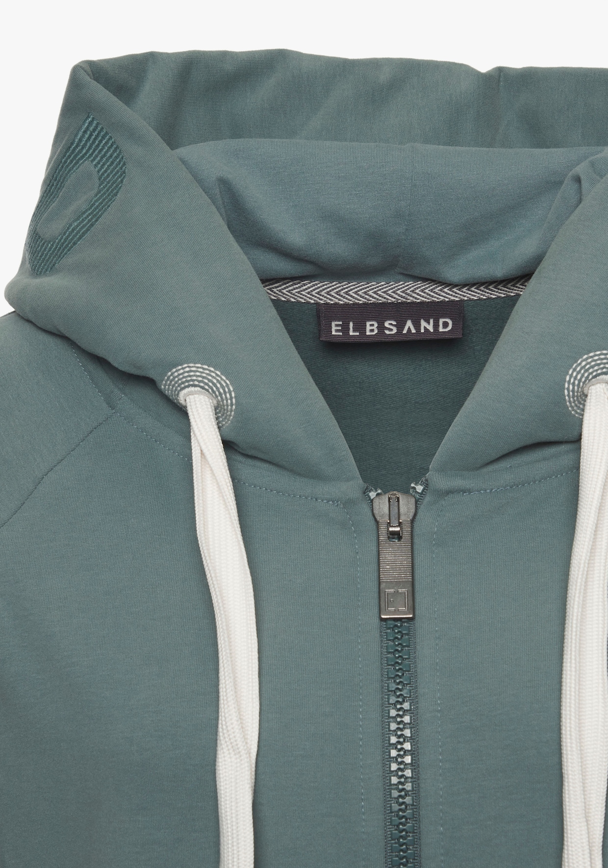 Elbsand Sweatvest met capuchon - petrol