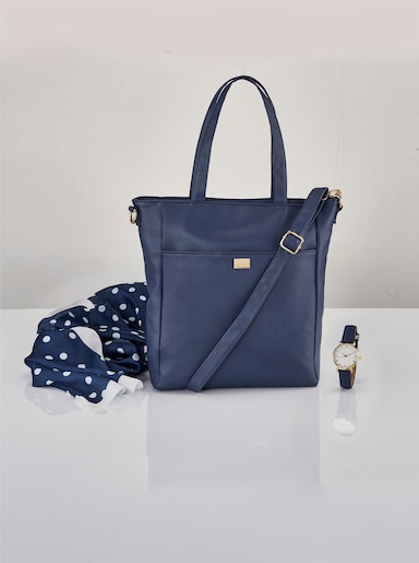Tasche + Uhr + Schal - marine