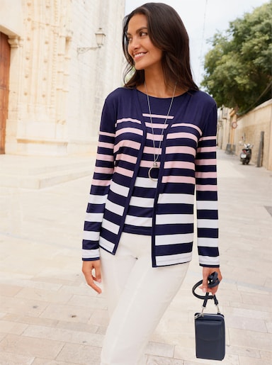 Twin-Set - marine-rosé-geringelt