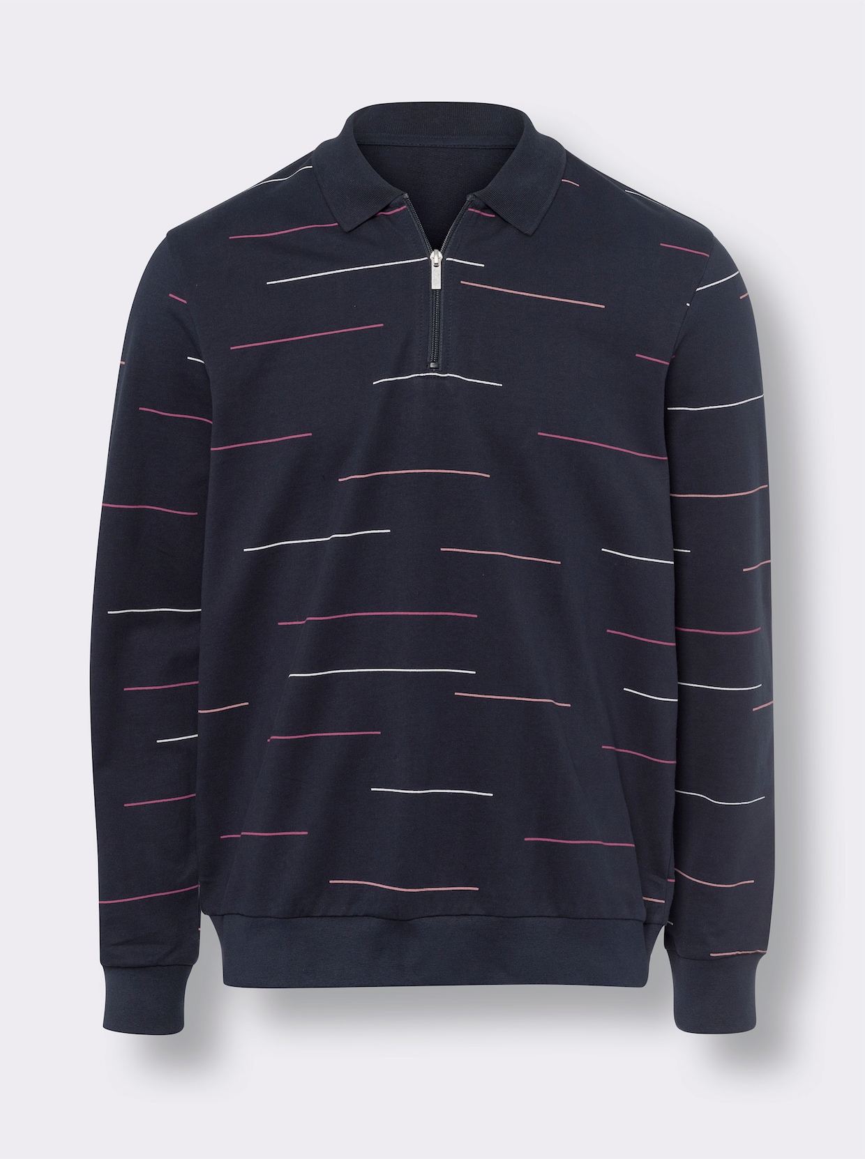 Sweatshirt - marin, tryckt