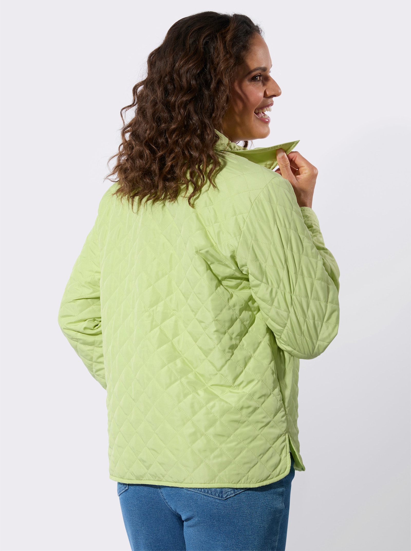 Blusenjacke mit aufgesetzten Brusttaschen - pistazie