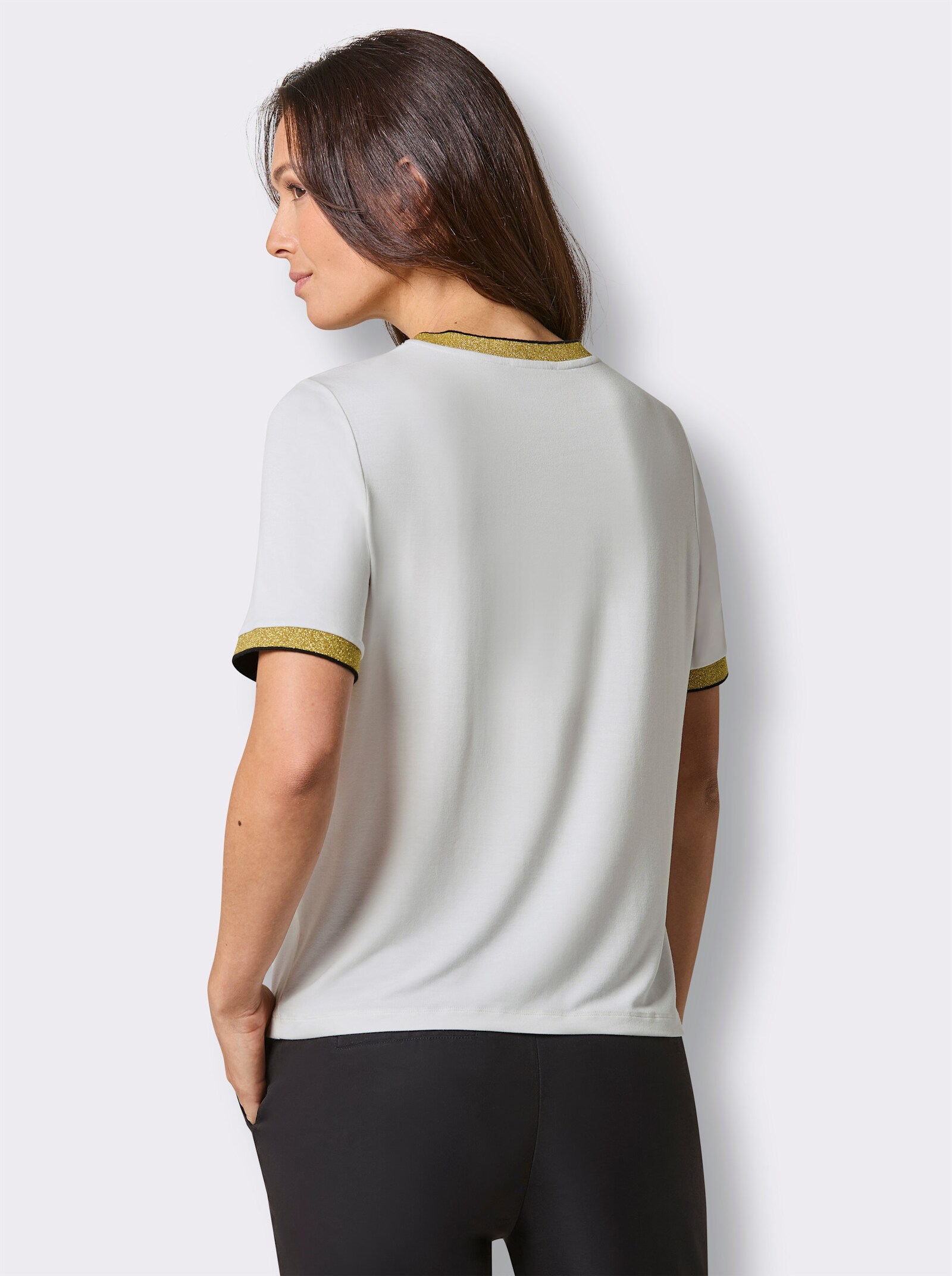 CREATION L PREMIUM Modal-Shirt - ecru-beige-bedruckt
