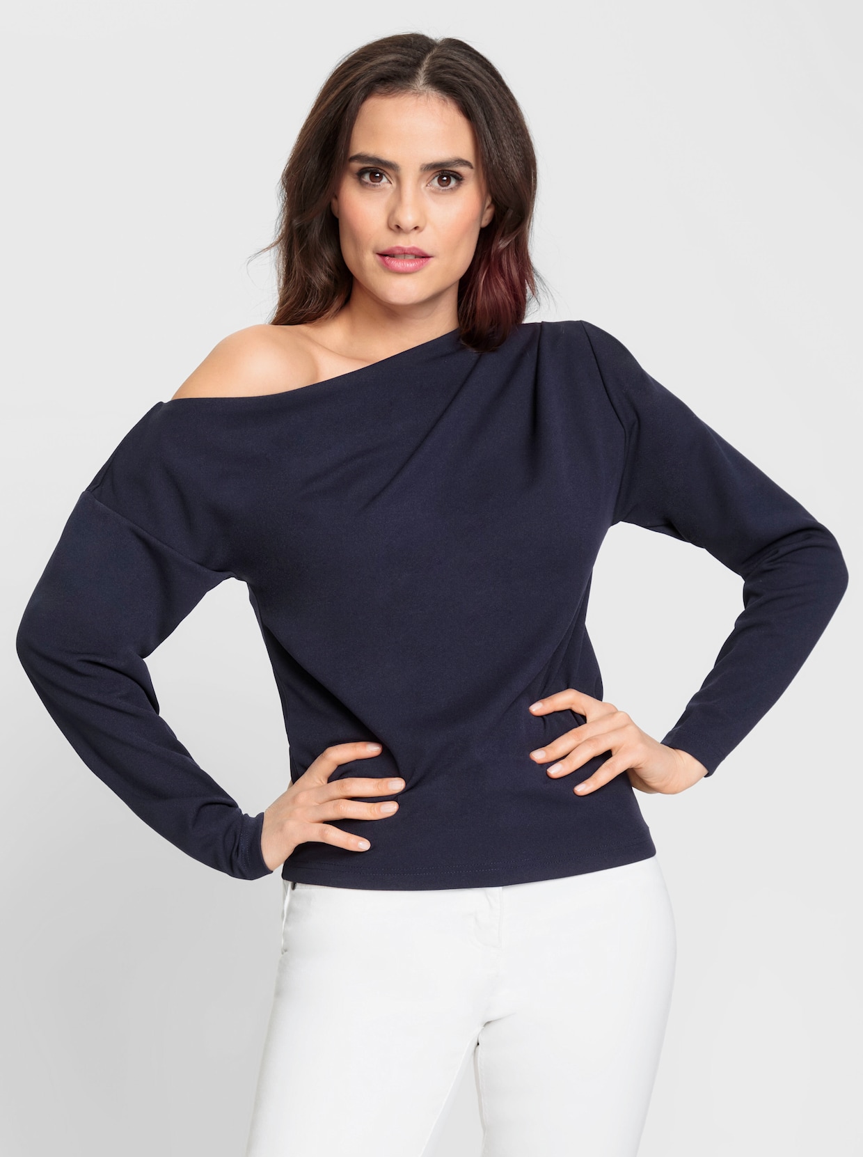 heine Shirt met lange mouwen - marine