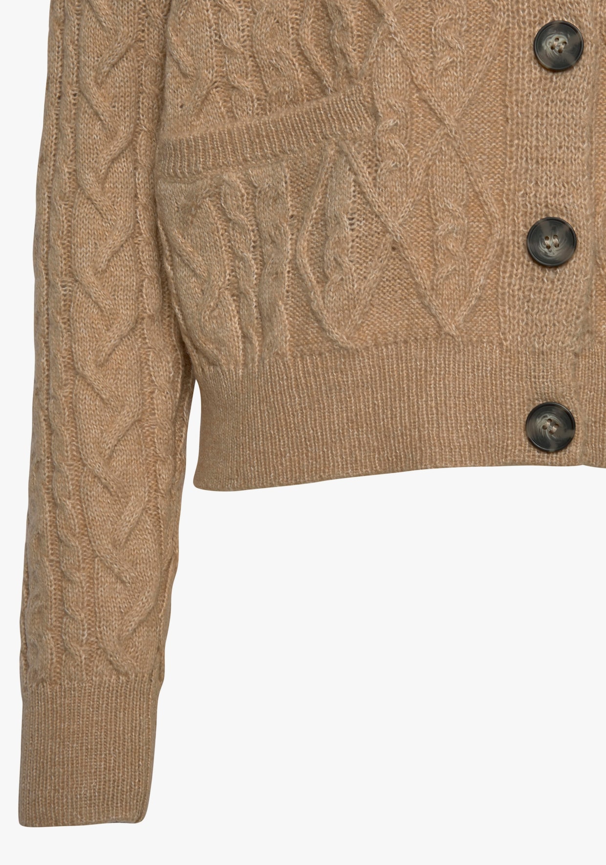 LASCANA Strickjacke - camelfarben