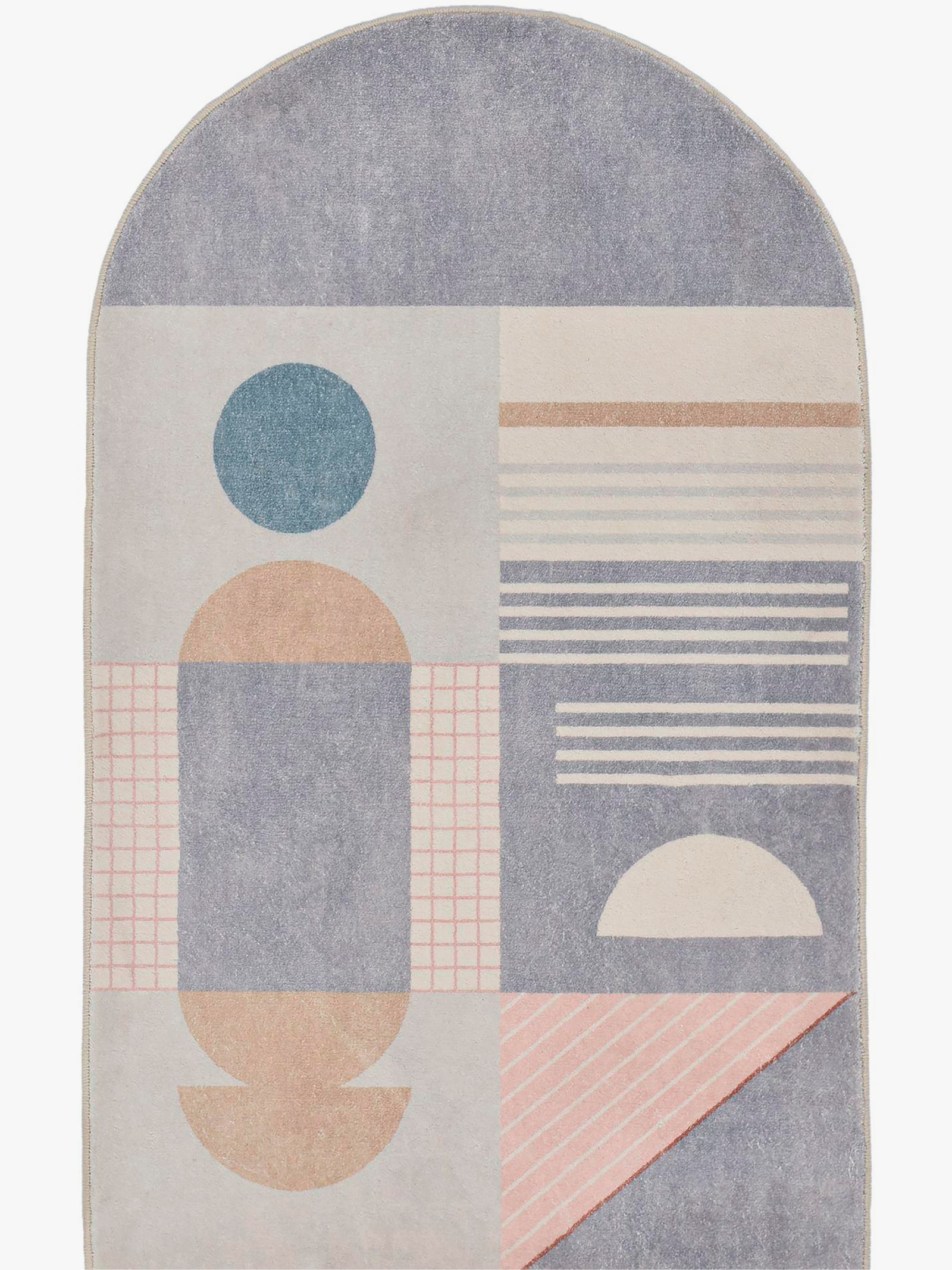 Theko Badematte - grau-gemustert