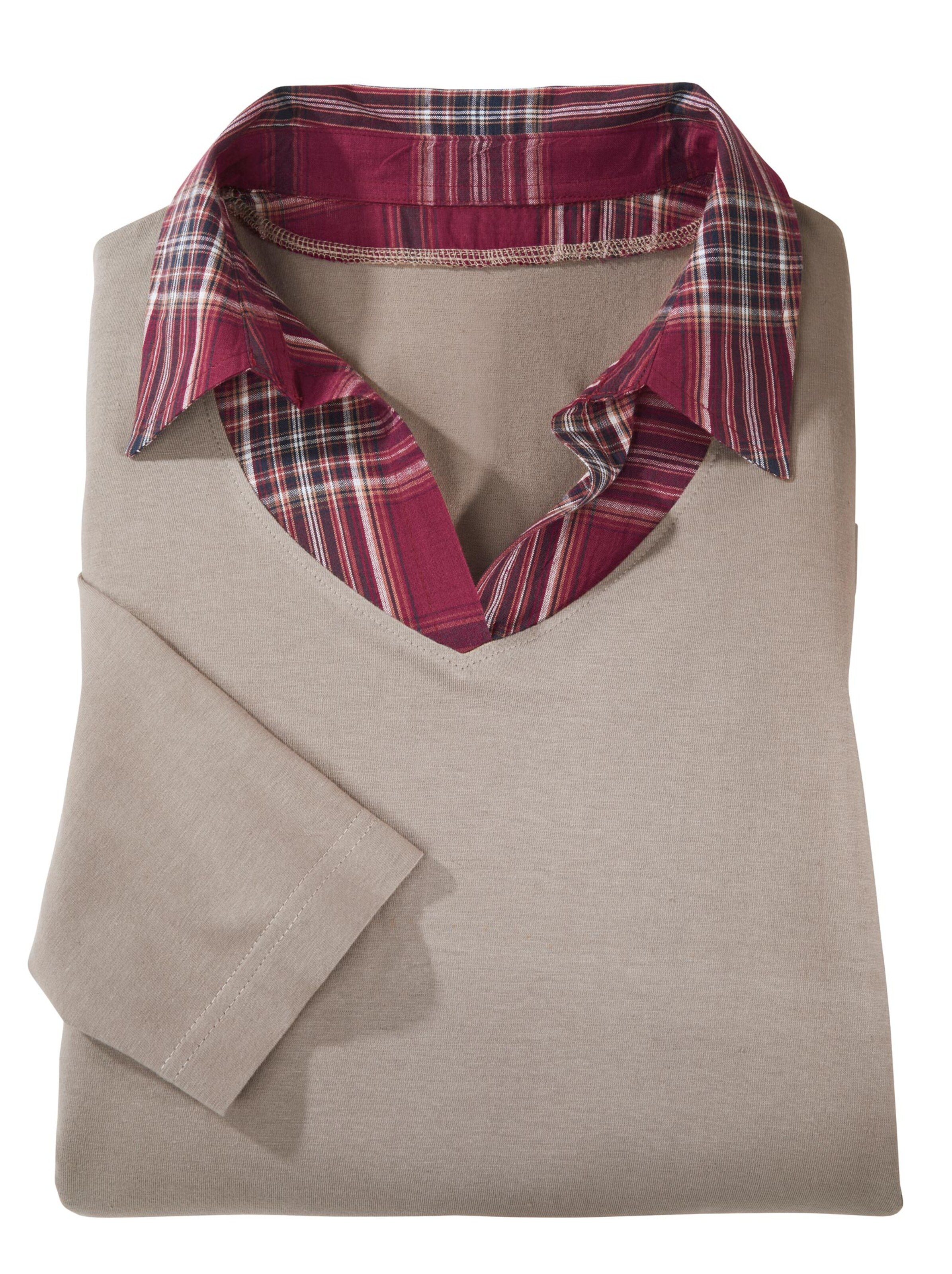2-in-1-Shirt - taupe