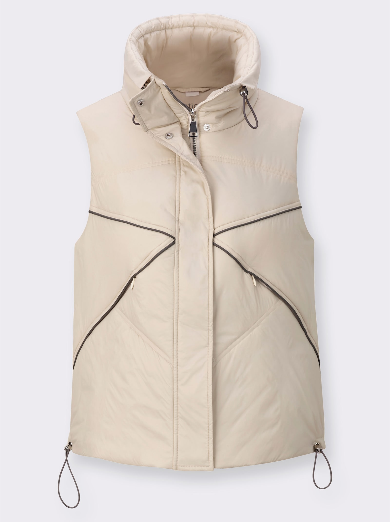 Steppweste - sand-graphit