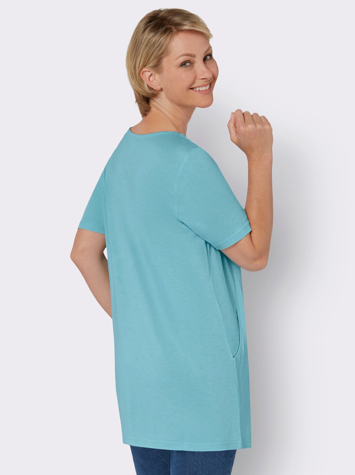 Longshirt - aquamarin