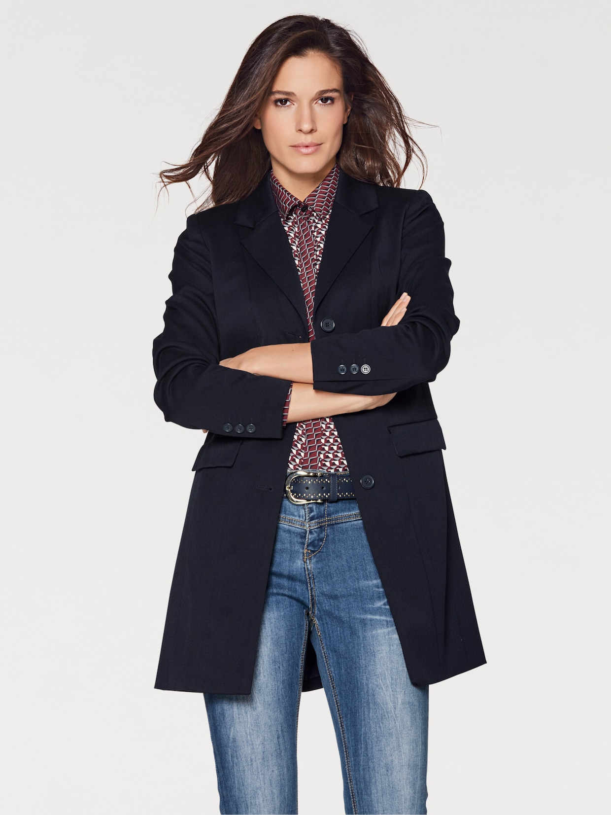 heine Blazer long - marine