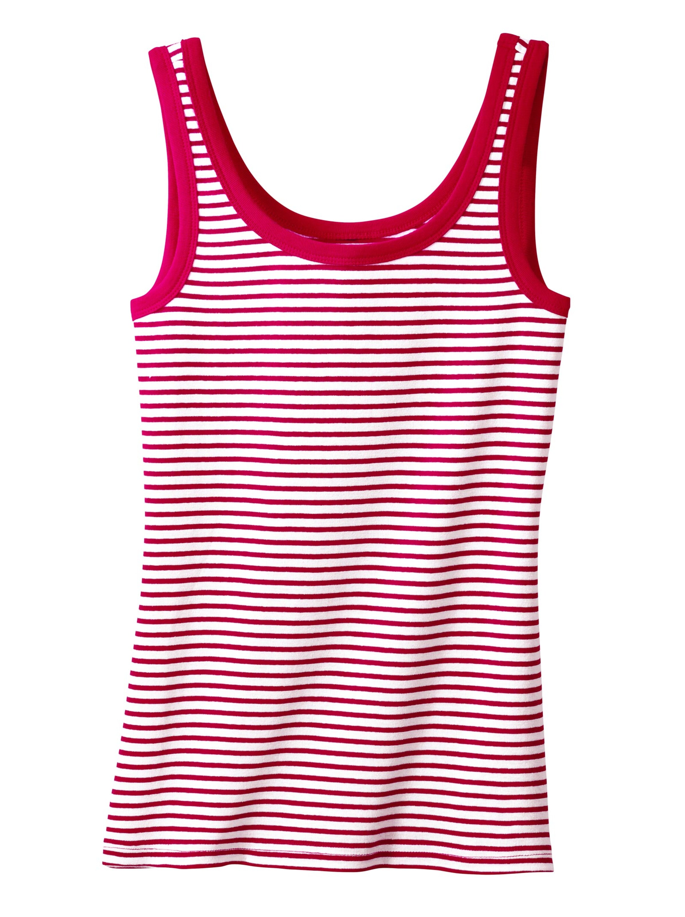 wäschepur Achselhemd - rot + rot-geringelt