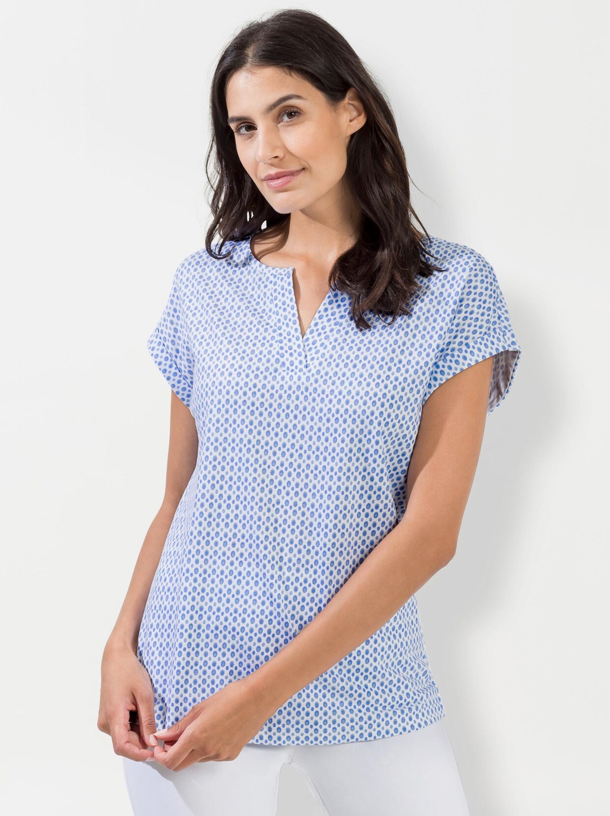 Print-Shirt - eisblau-bedruckt