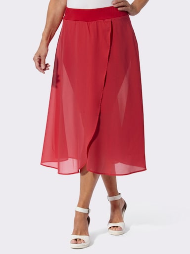 A-Linien-Rock mit integrierter Hose - erdbeere