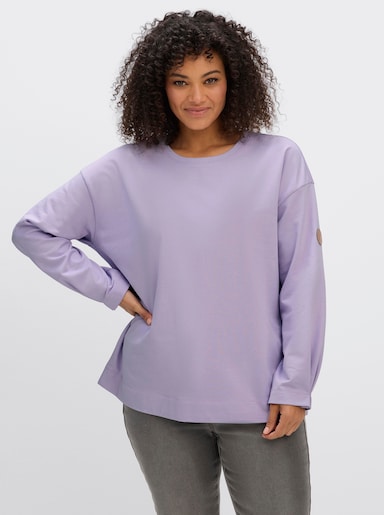 sheego Sweatshirt in Oversize-Form - flieder