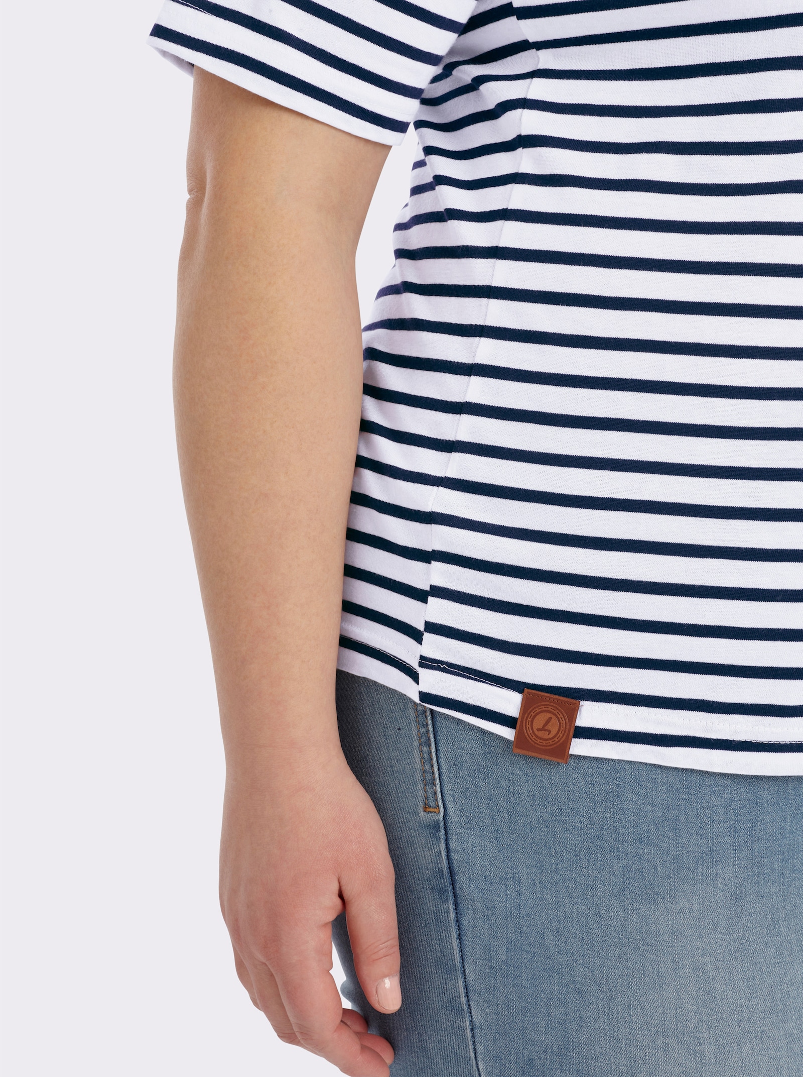 Shirt im Streifenmuster - marine-weiß-gestreift