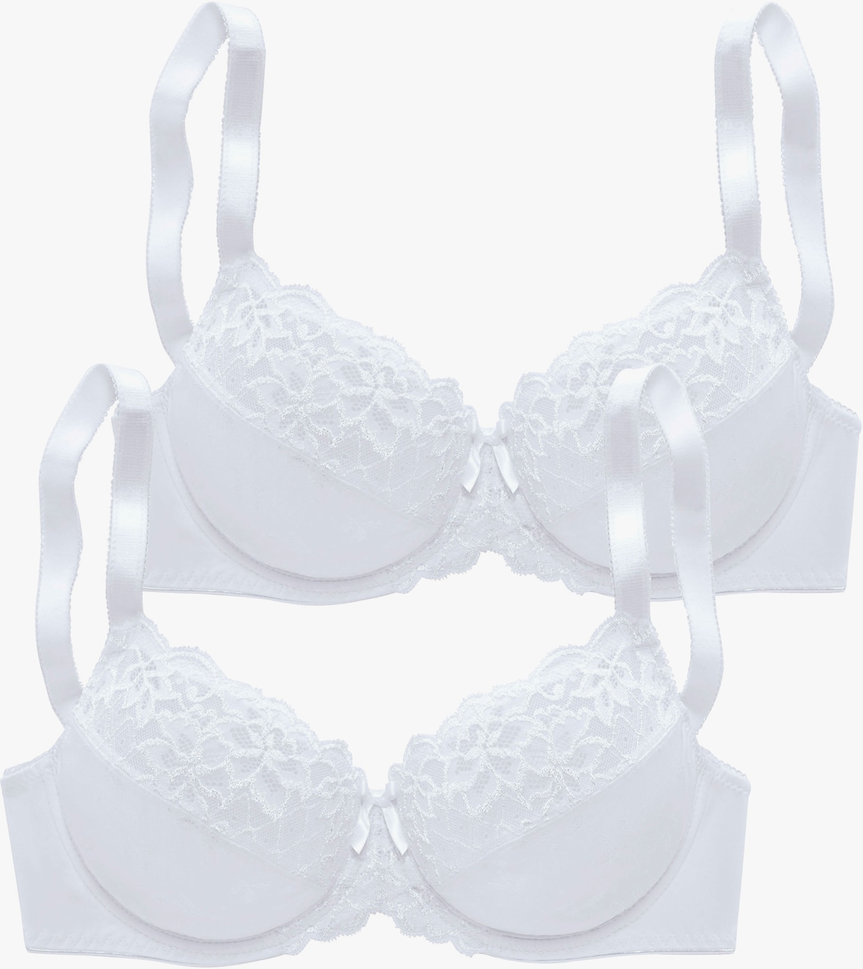 petite fleur Soutien-gorge à armatures - 2x blanc