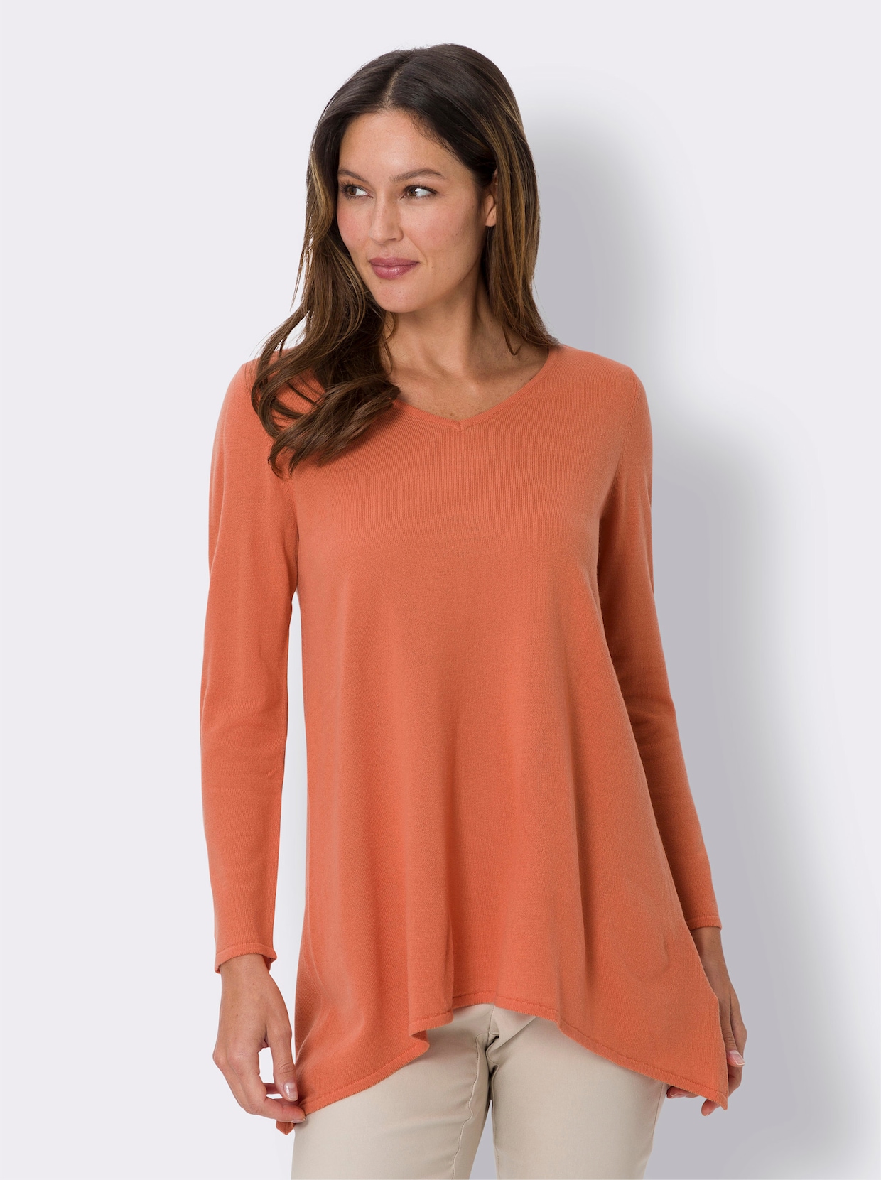 Lange pullover - papaya