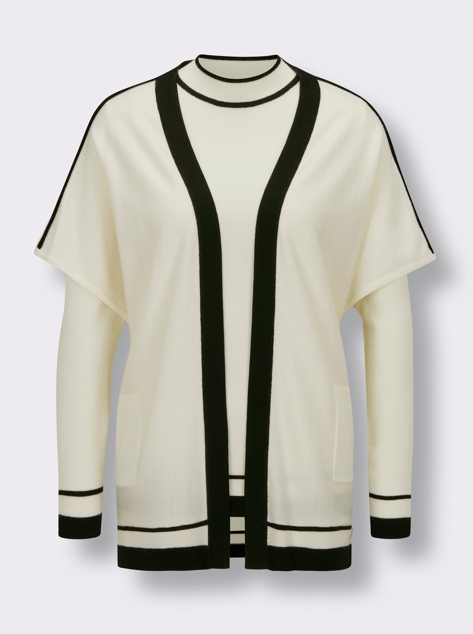 CREATION L PREMIUM Twin-Set - ecru-schwarz