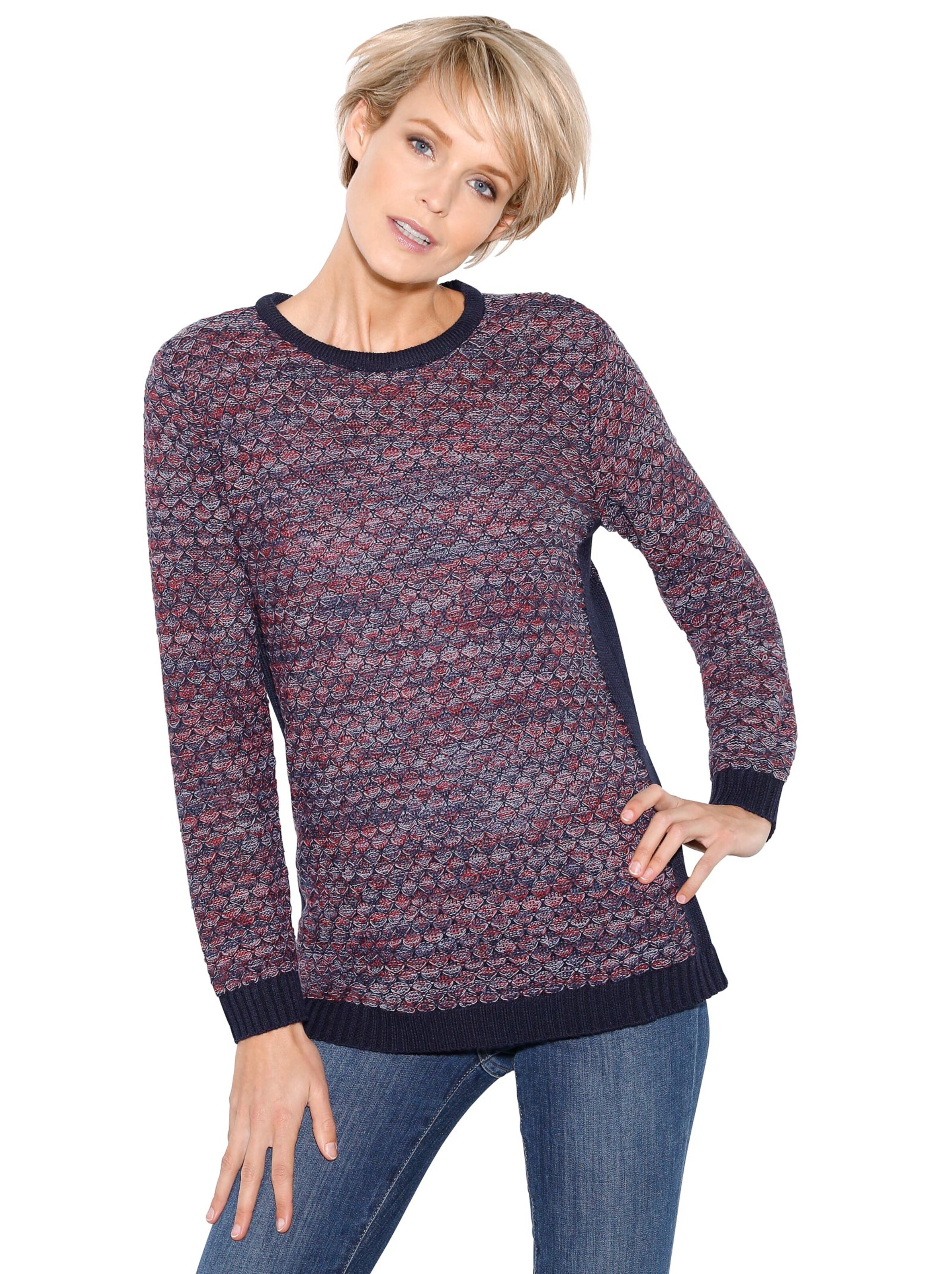 Pullover - marine-gemustert