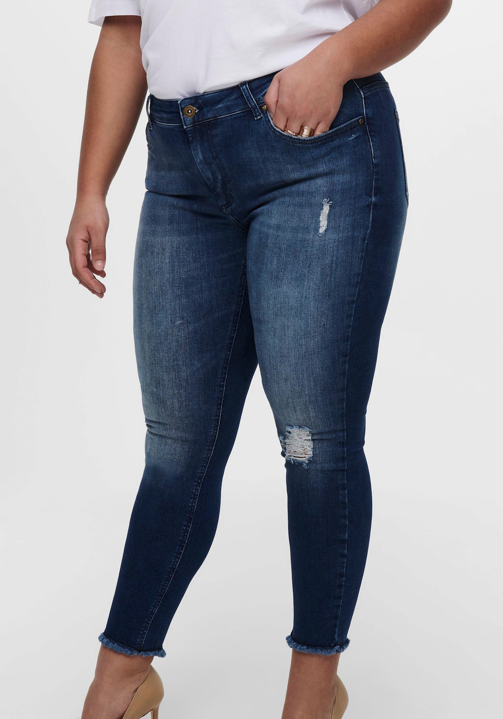 Skinny-fit-Jeans - blue-used
