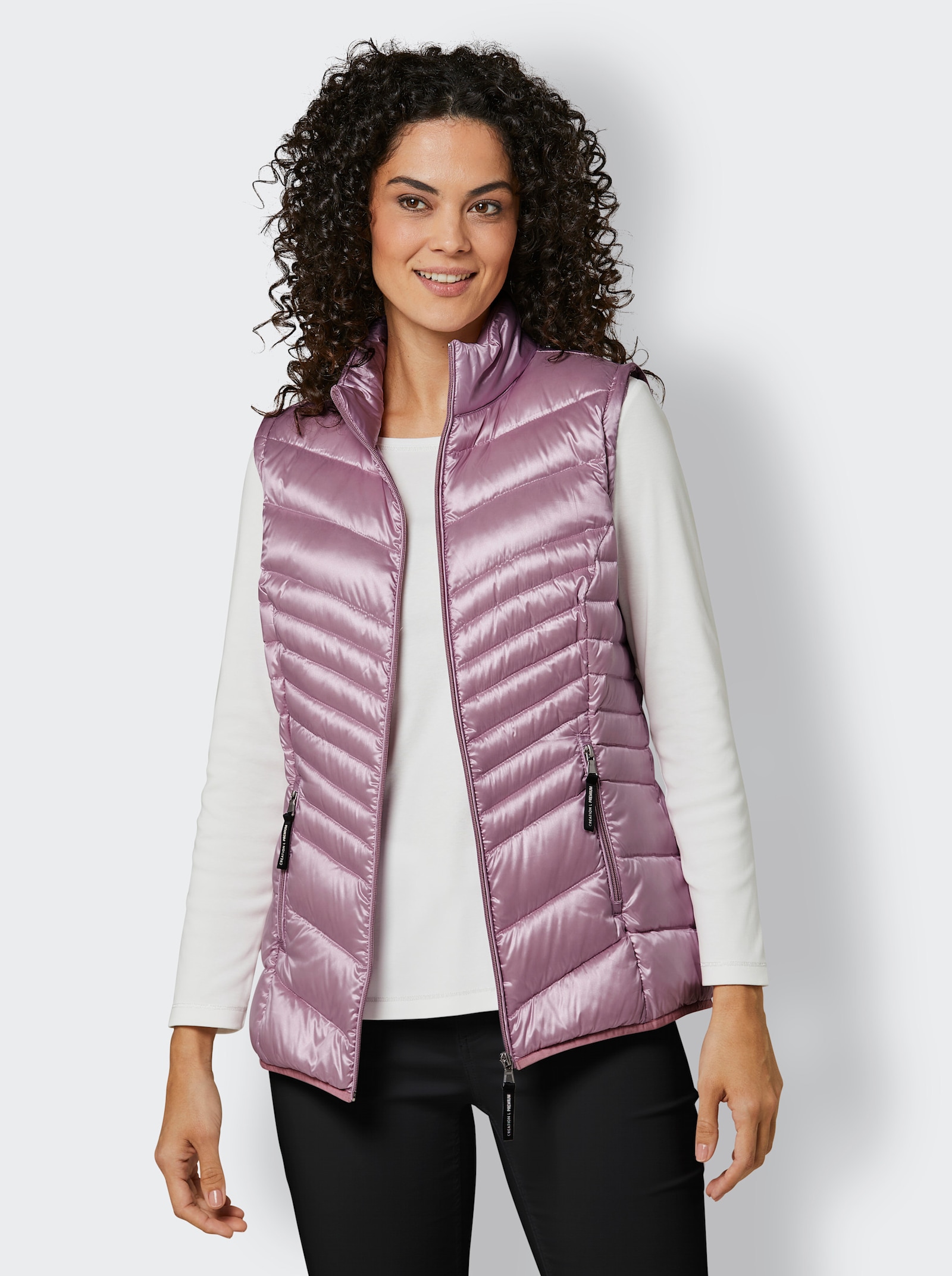 CREATION L PREMIUM 2-in-1-Jacke mit abzippbaren Ärmeln - rosé