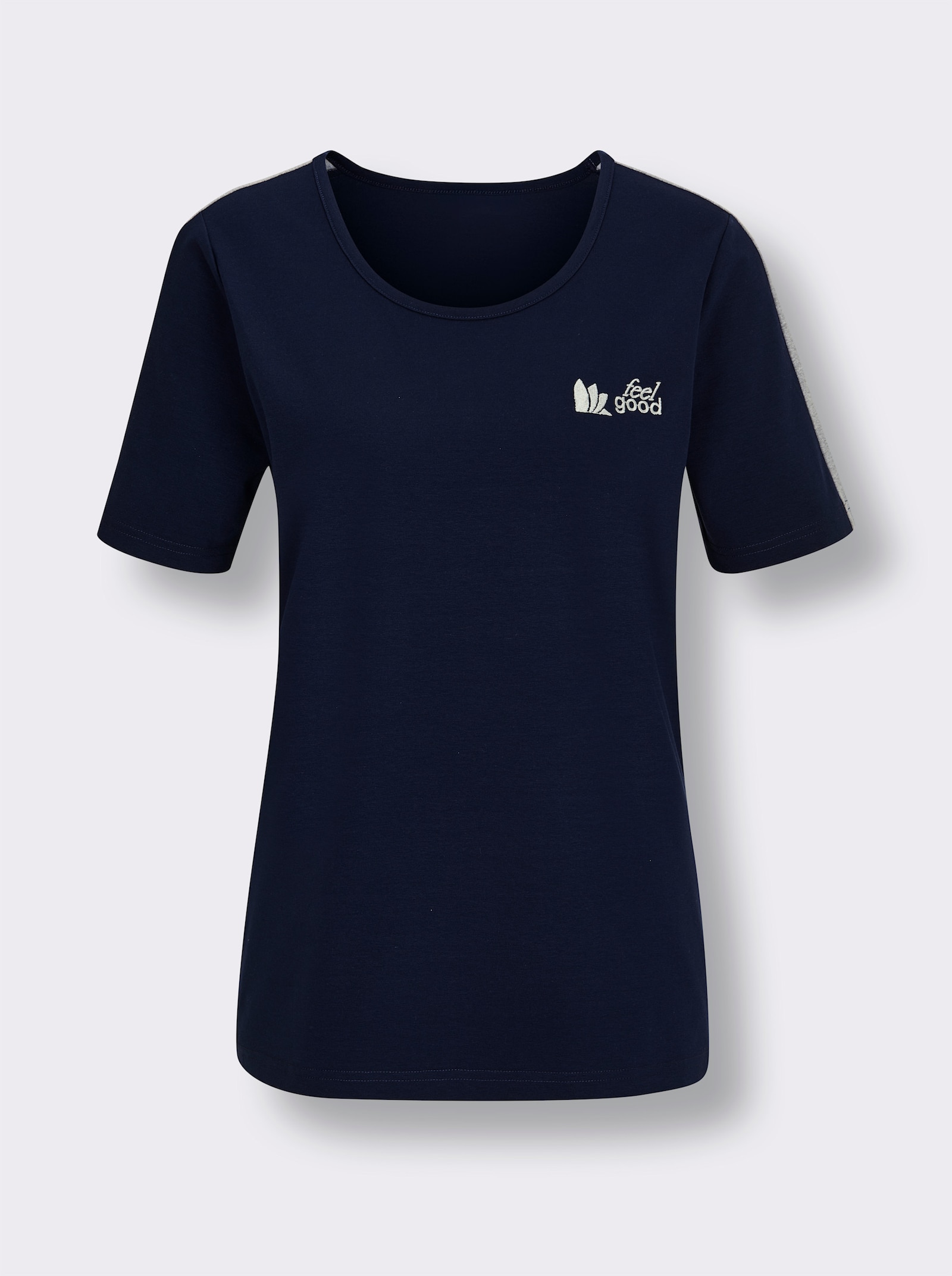 feel good Shirt - marine-steingrau