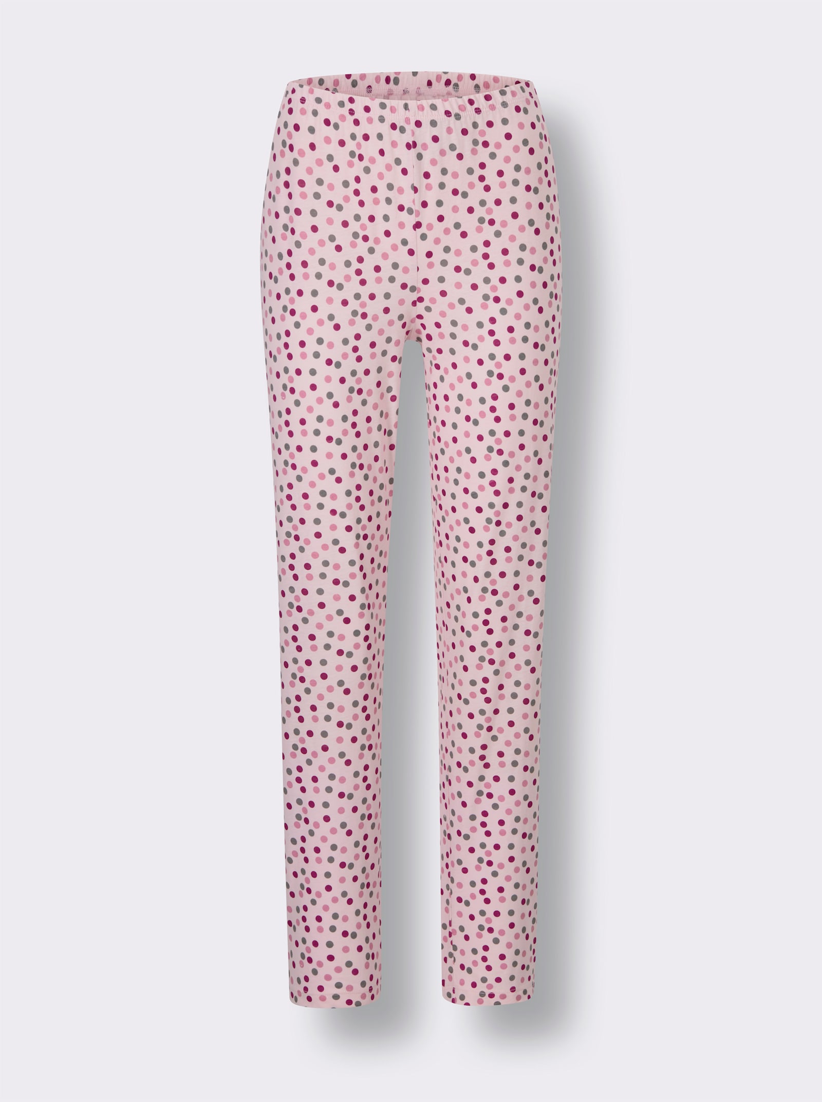 wäschepur Pyjama en flanelle - rose clair-gris à pois
