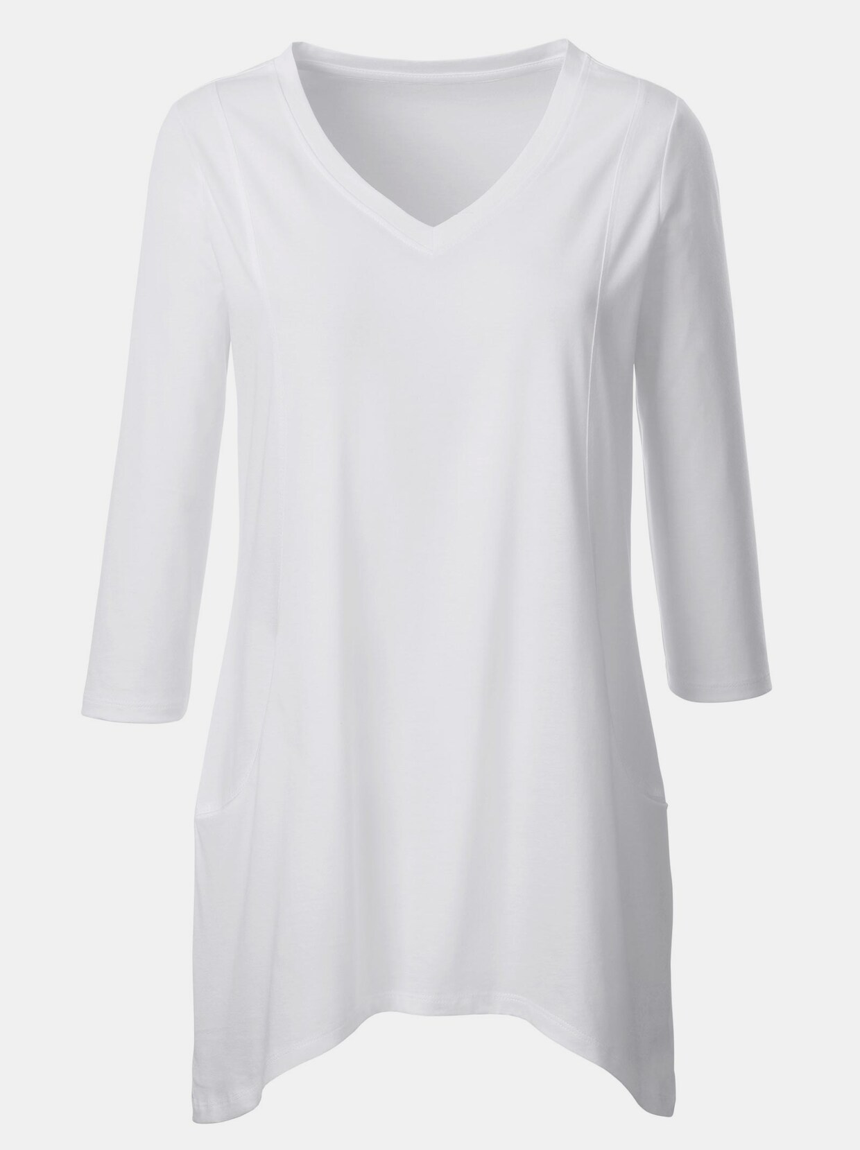 Puntig shirt - wit