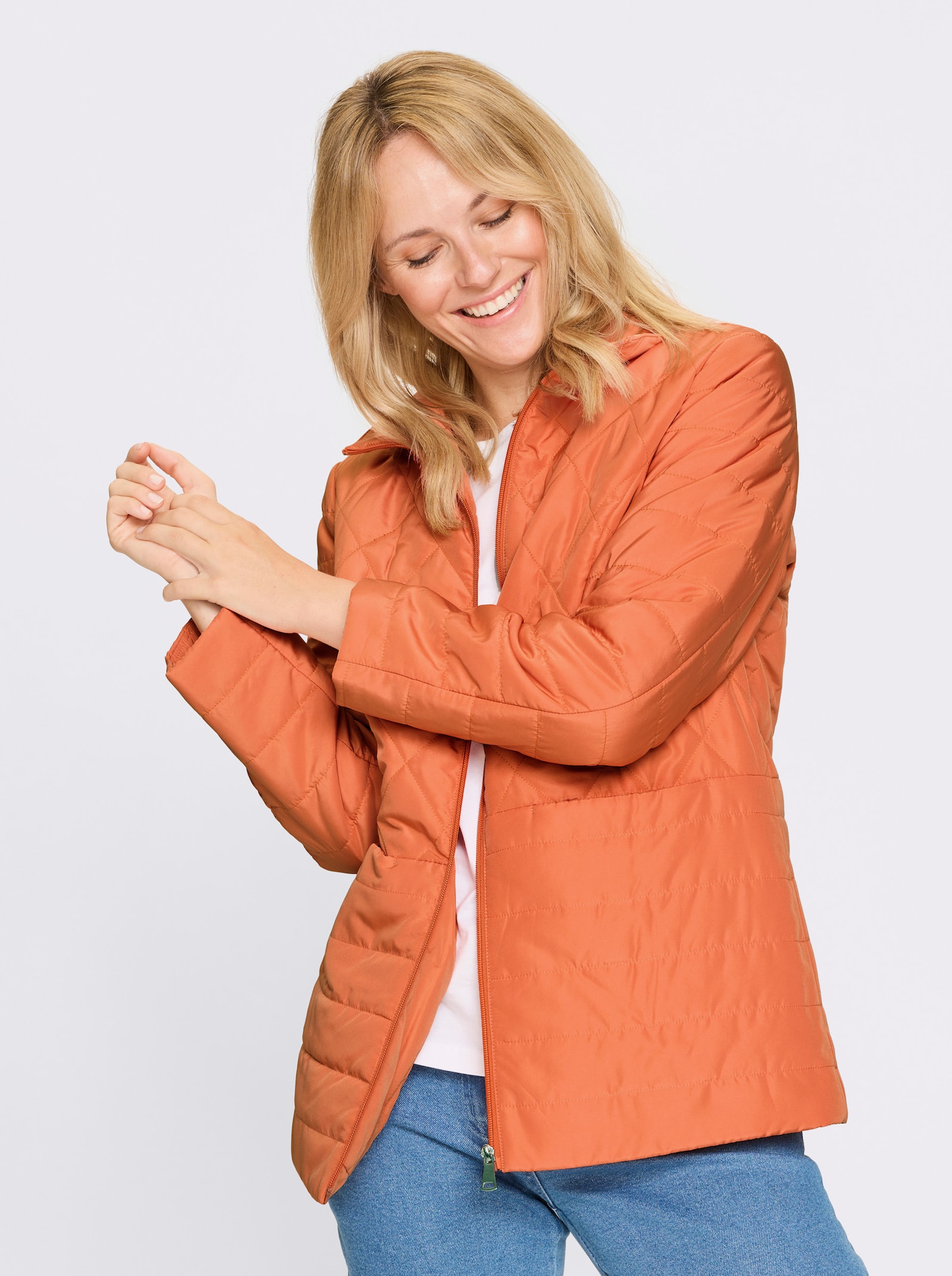 Steppjacke mit leichter Wattierung - papaya