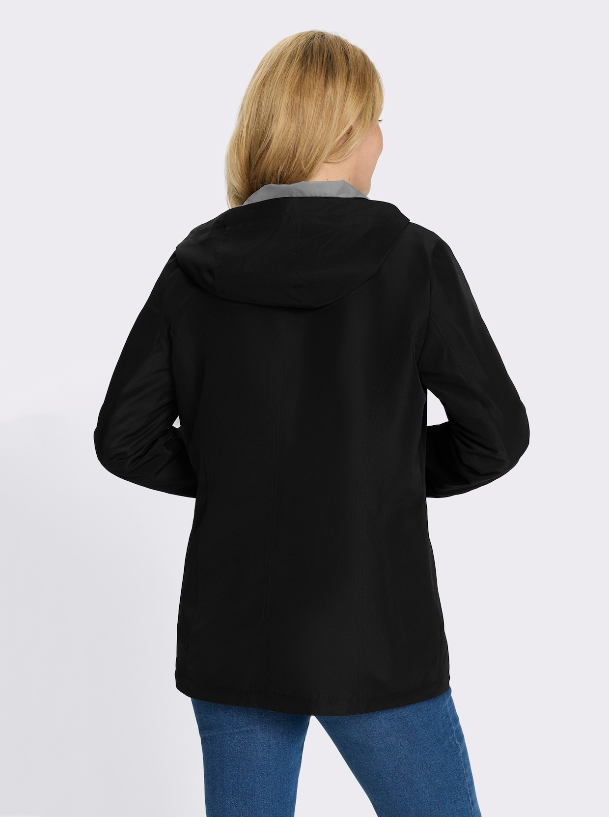 Funktionsjacke mit Innentasche - schwarz-grau