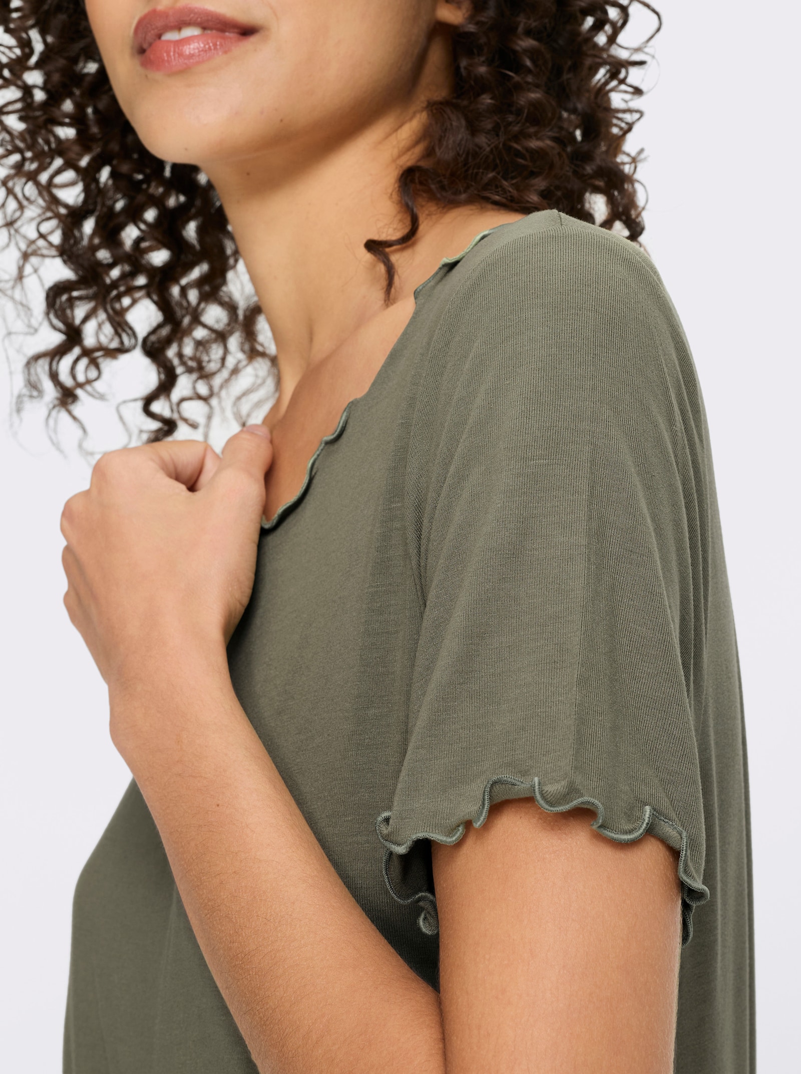 heine Shirt im Doppelpack - khaki-ecru