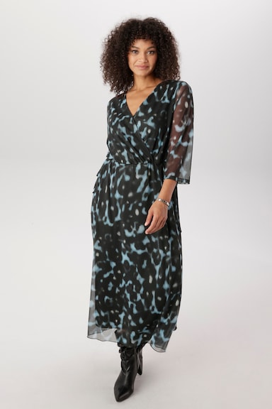 Aniston PLUS Meshkleid - braun-hellblau-blau