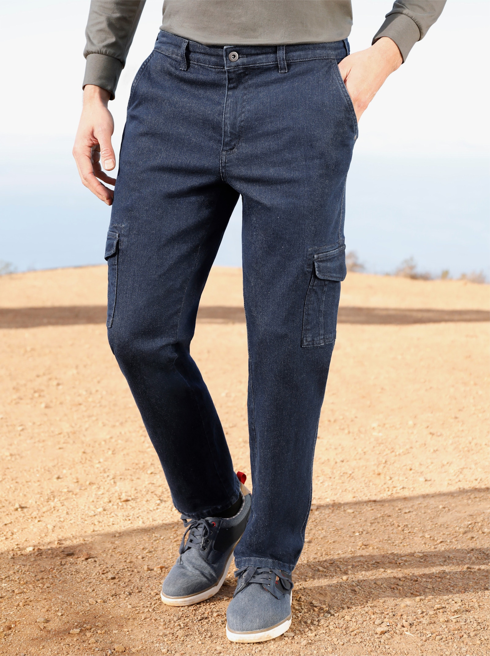 Catamaran Cargojeans met 7 zakken - dark blue denim