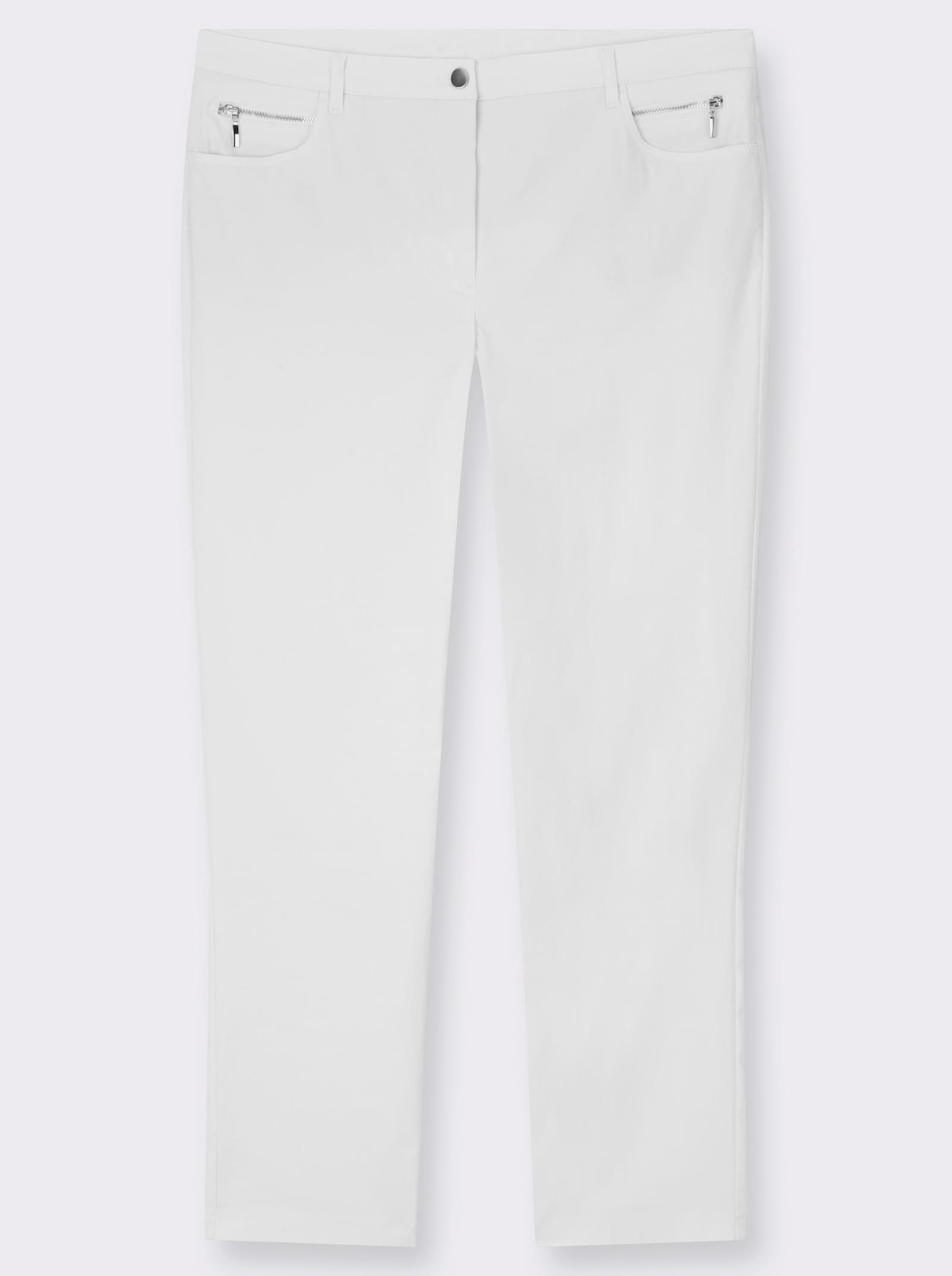 Stehmann Comfort line Stretch-Hose mit Zier-Taschen vorne - weiß