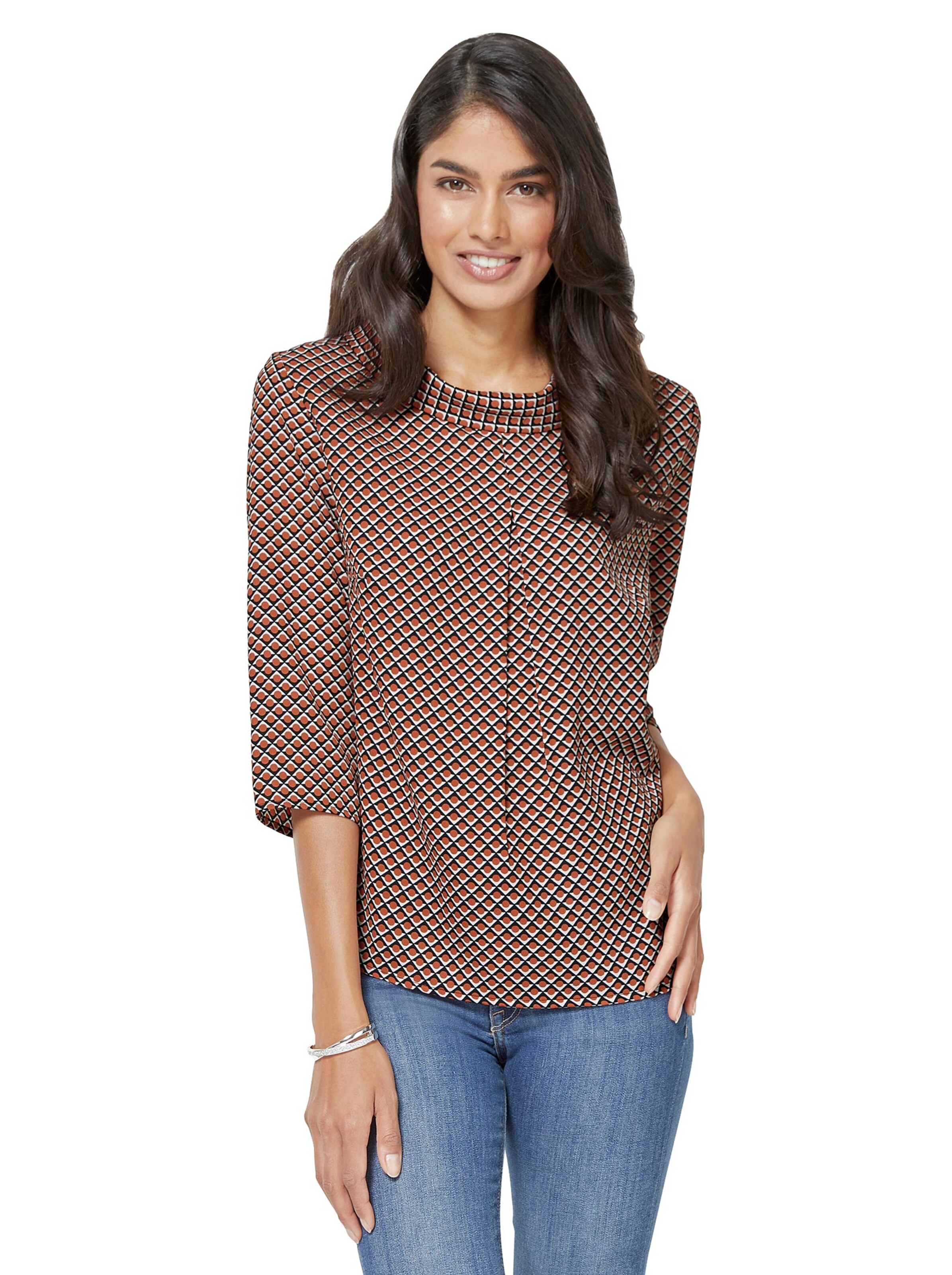 Bluse - rost-gemustert