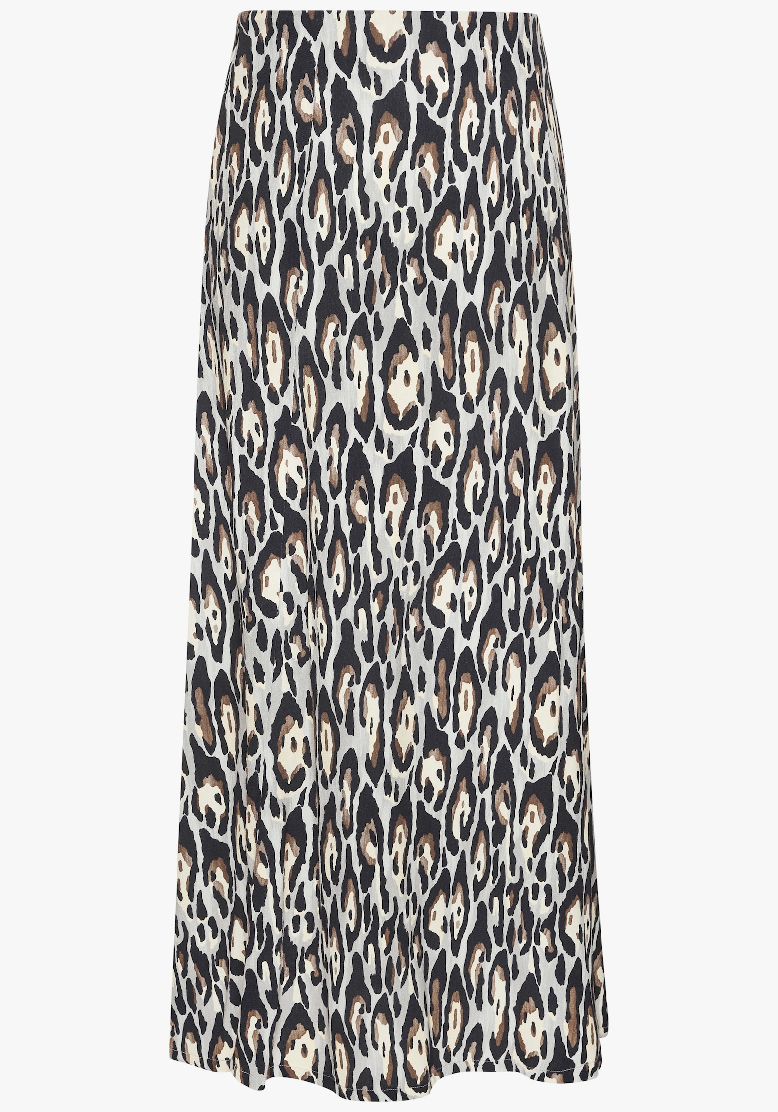 LASCANA Midirock - schwarz-grau-gelb bedruckt