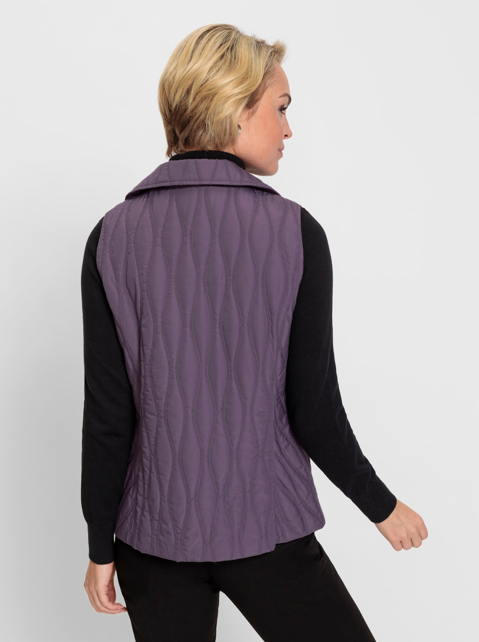 Steppweste mit Umlegekragen - feige