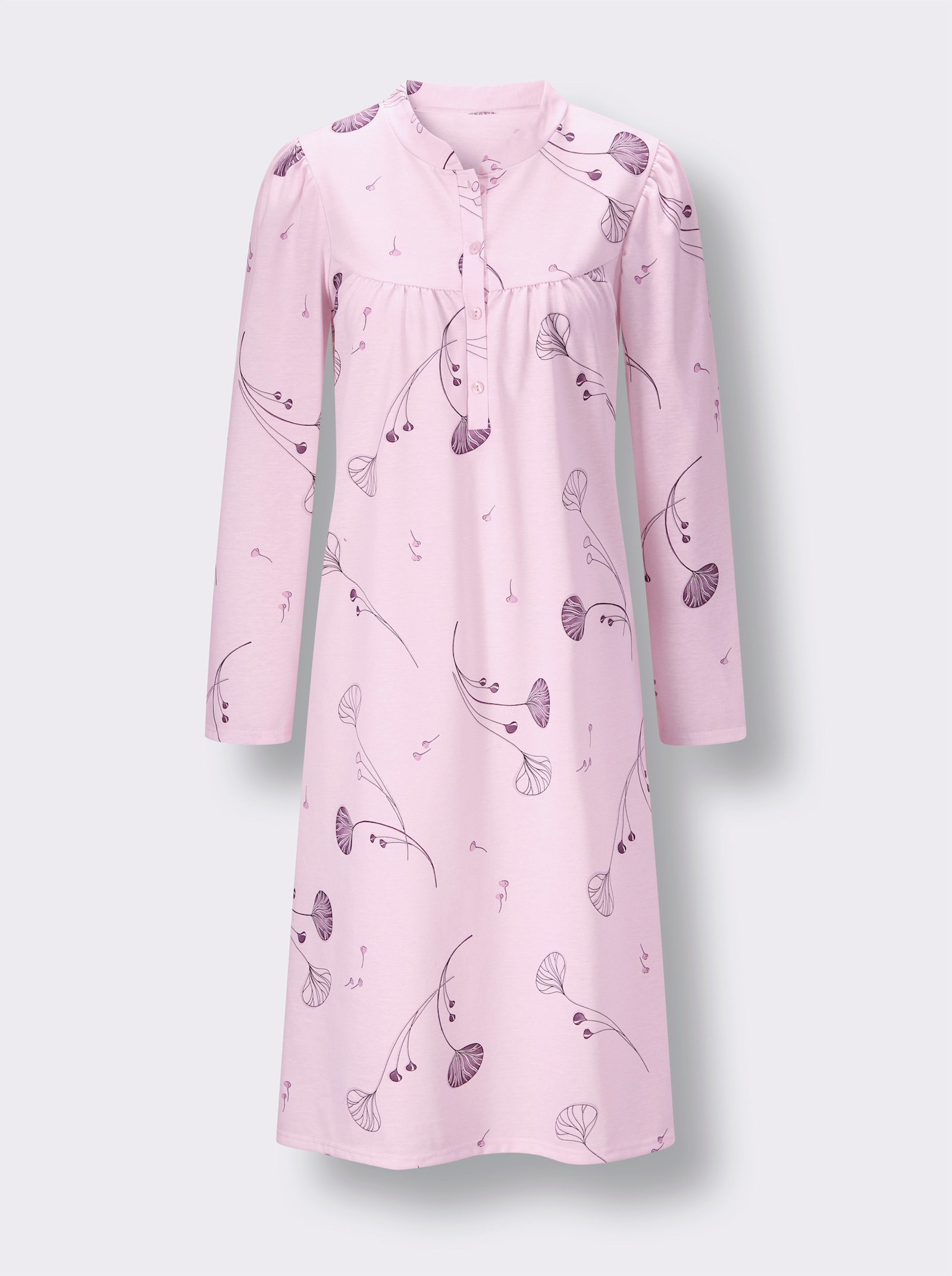 wäschepur Nachthemd in A-Linie - rosé-bedruckt