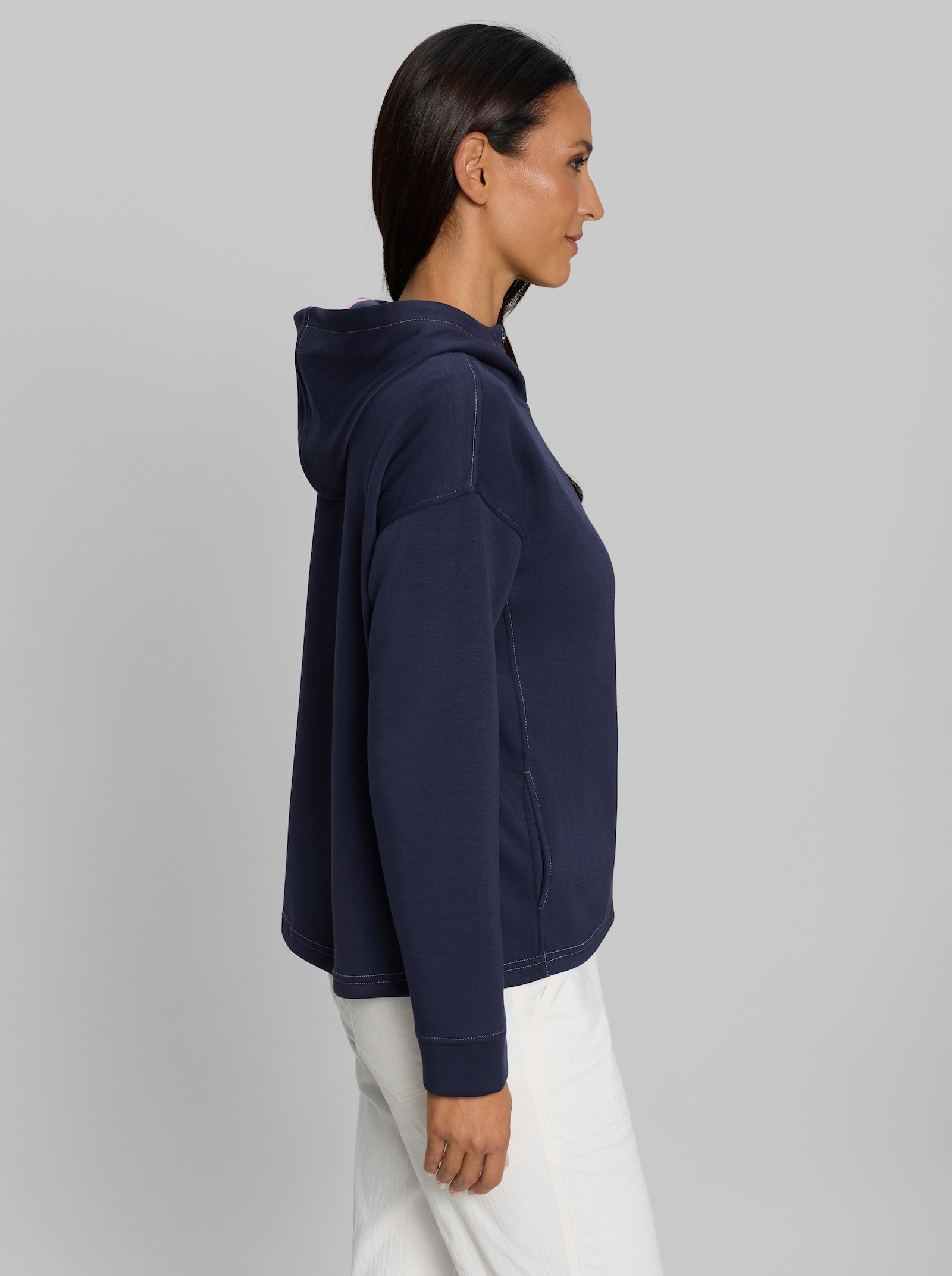 heine Shirtjacke mit Kapuze - marine