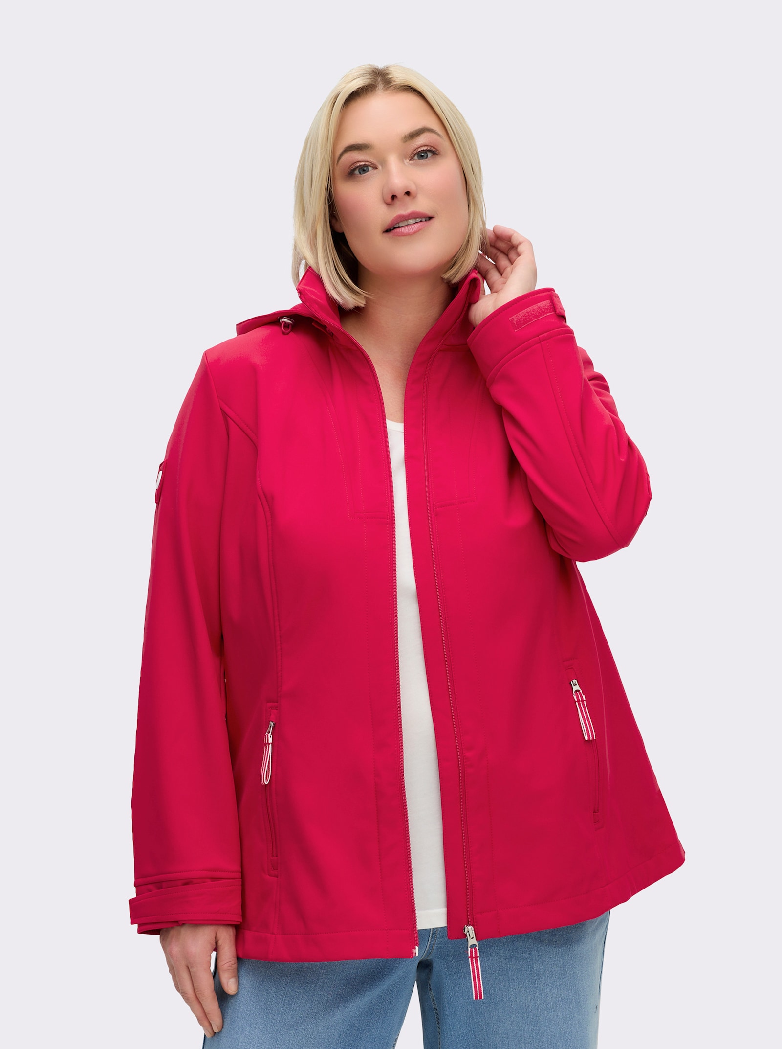 Softshelljacke mit Fleece-Futter - rot