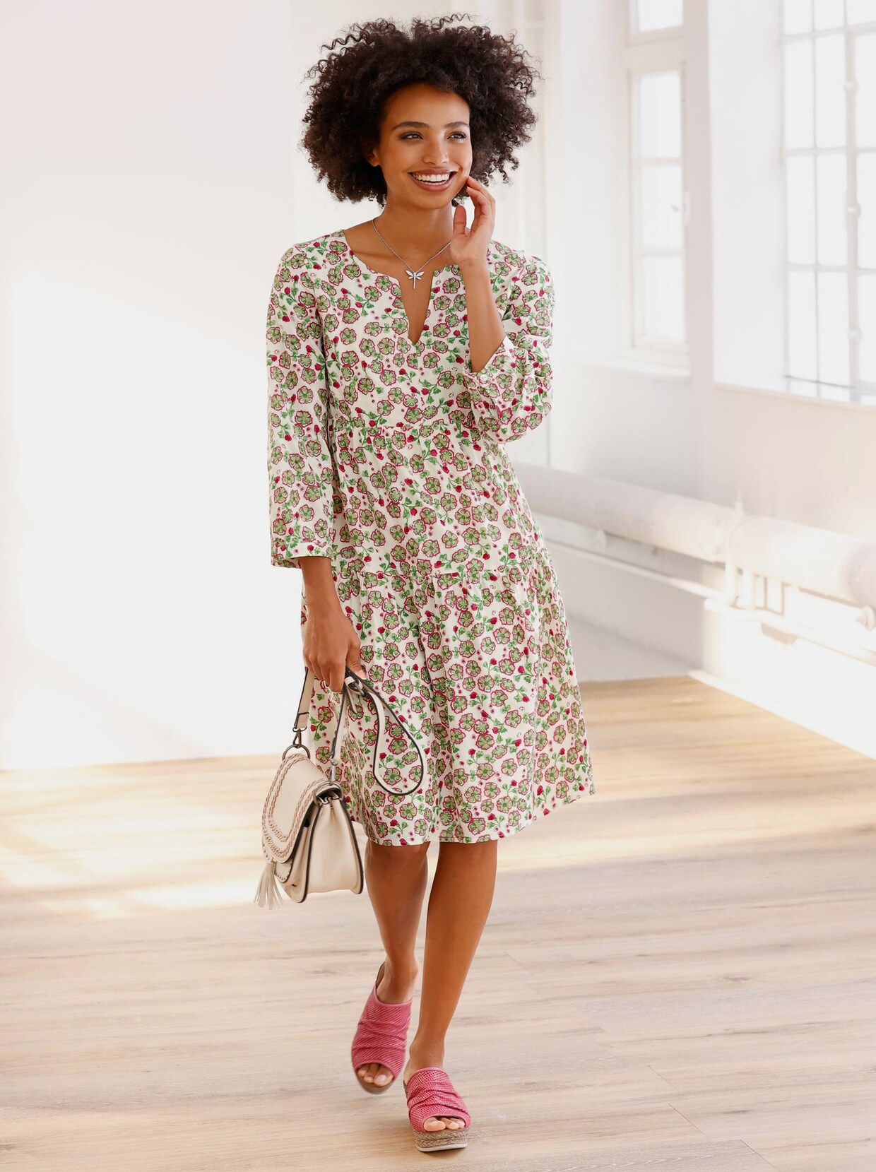 Linea Tesini Druck-Kleid - bunt