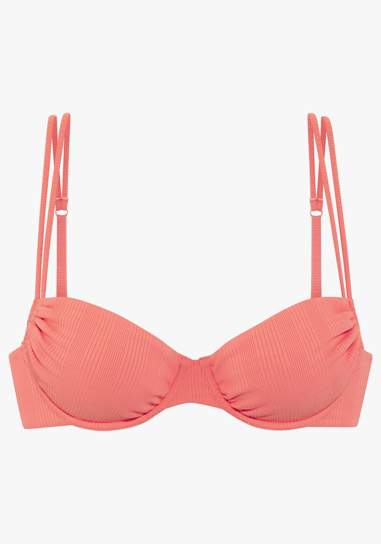Bandeaubikinitop met beugel - apricot