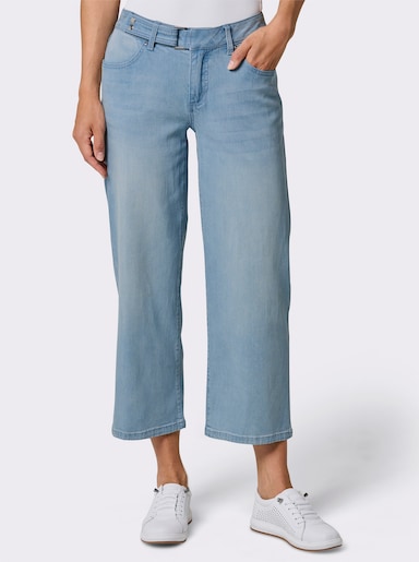 CREATION L PREMIUM Stretch-Jeans mit Stickerei - blue-bleached